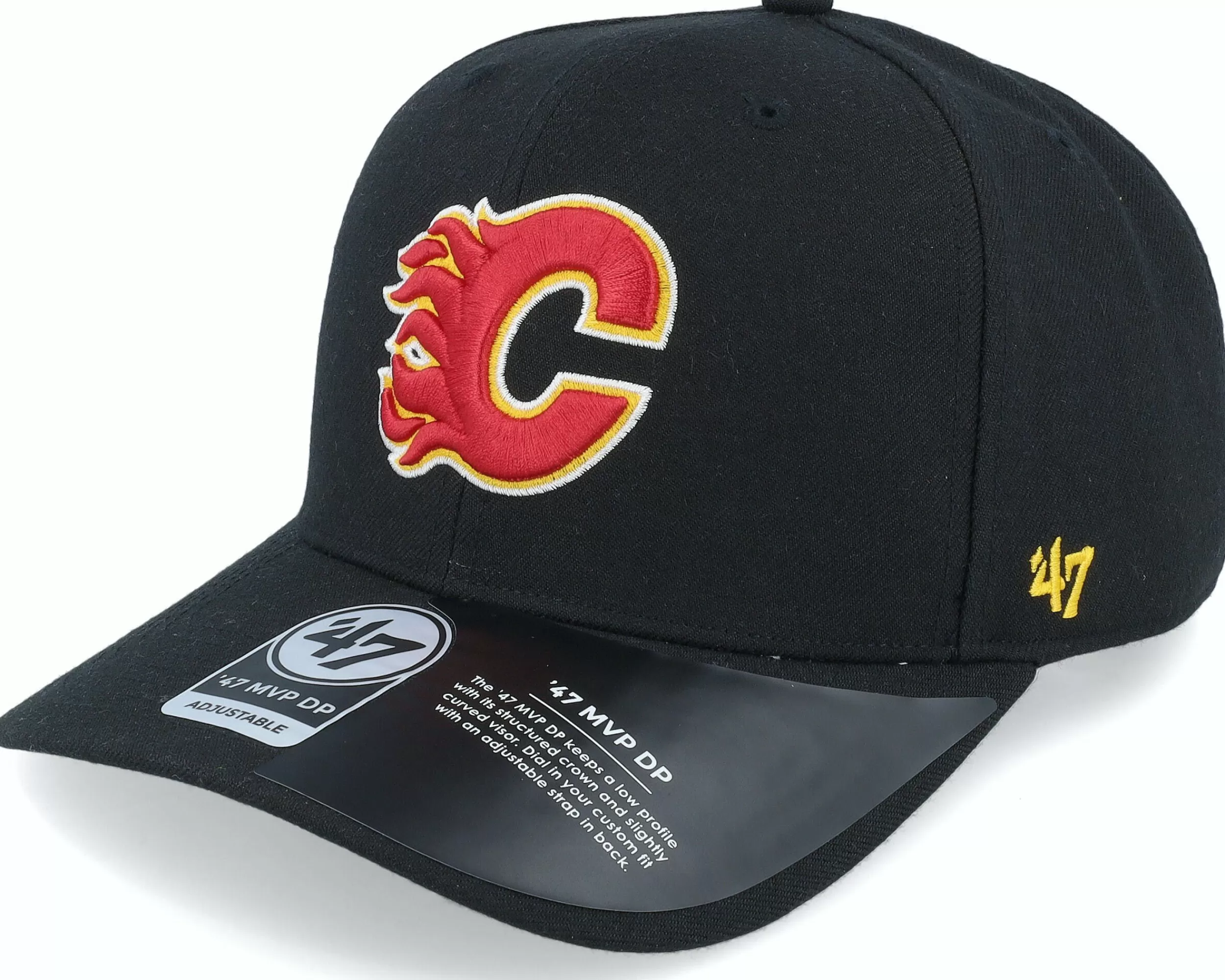 47 Brand Calgary Flames Cold Zone Mvp Dp Black Adjustable - -Unisex Adjustable