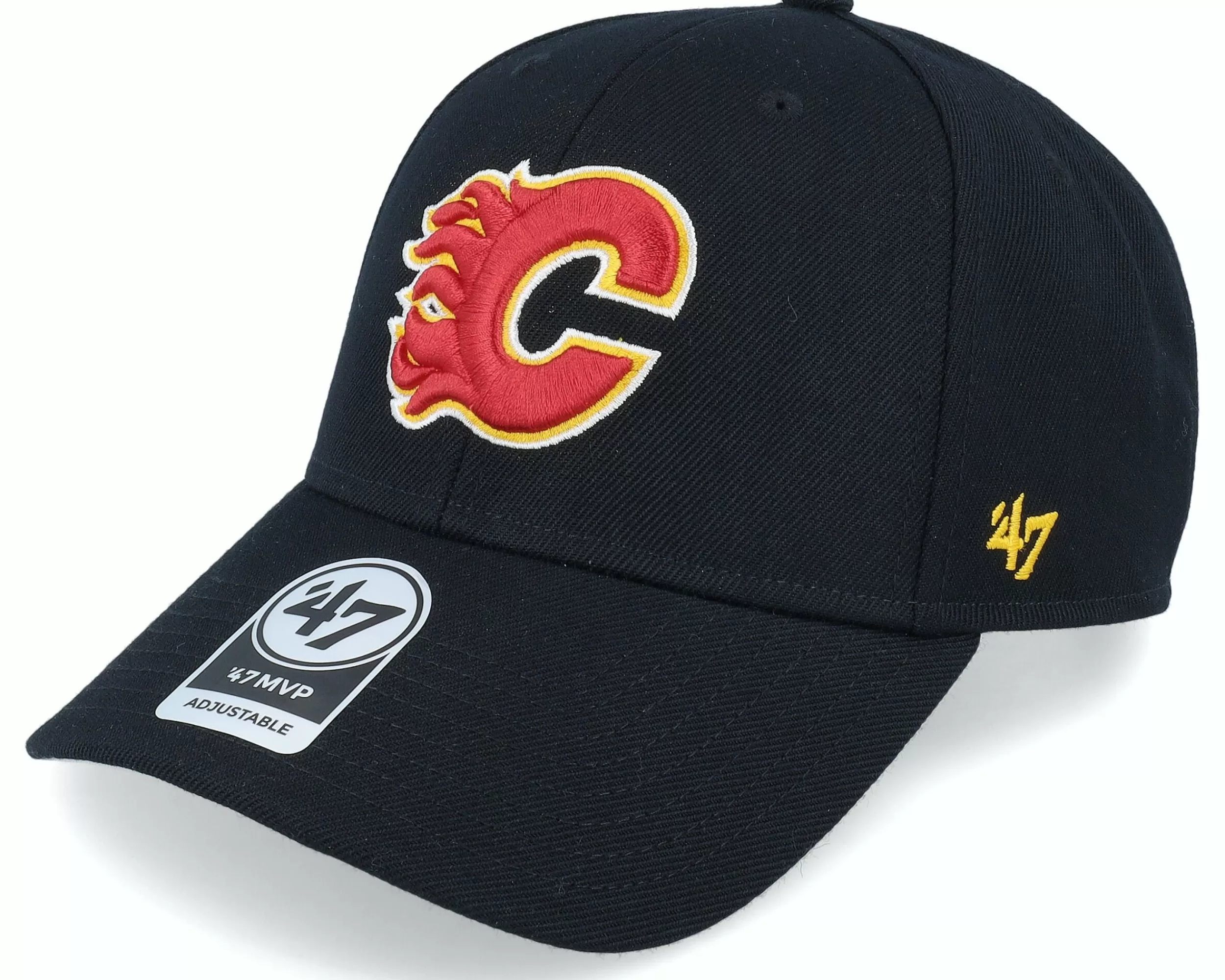 47 Brand Calgary Flames Mvp Black Adjustable - -Unisex Adjustable