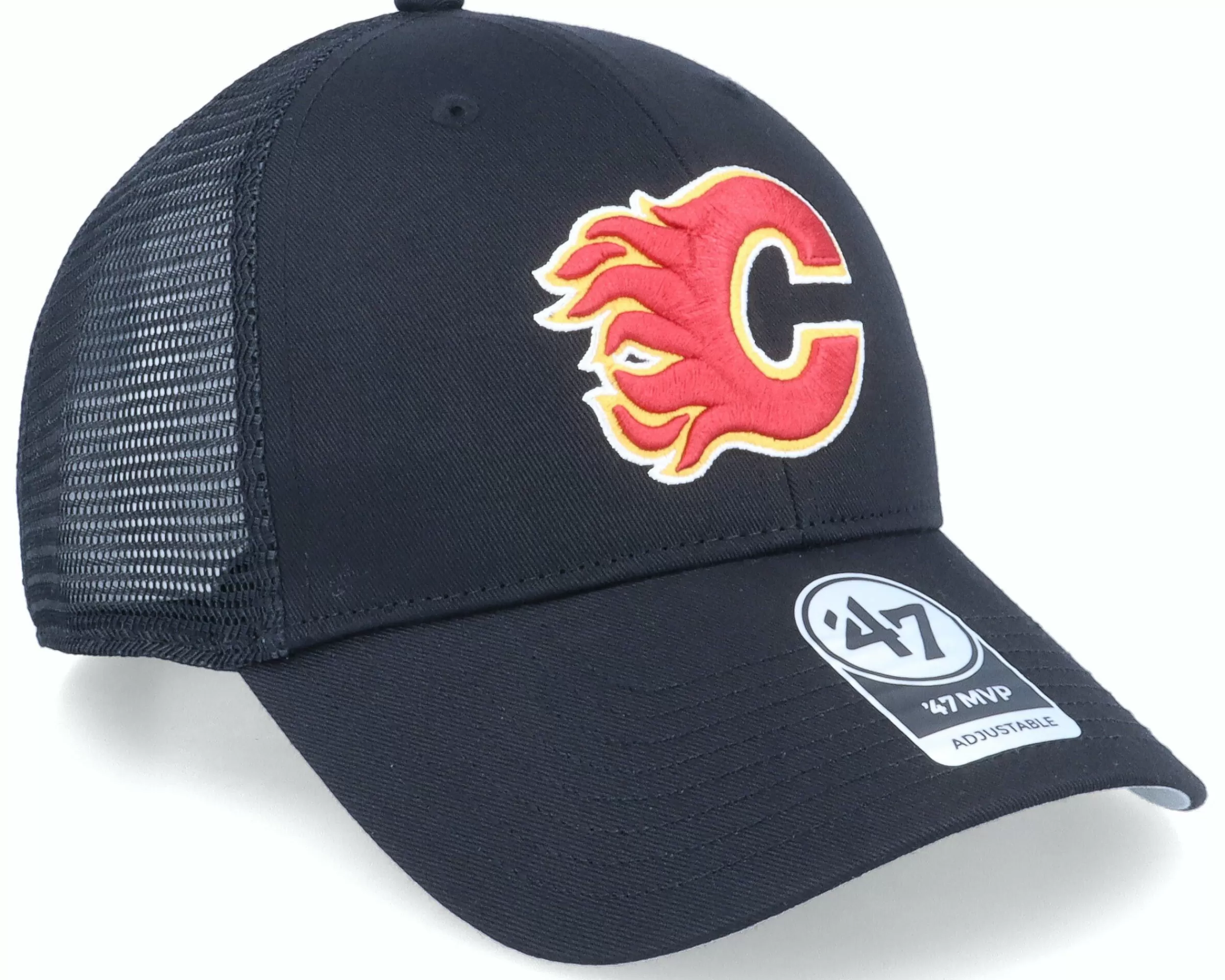 47 Brand Calgary Flames Nhl Branson 47 Mvp Black Trucker - -Unisex Trucker