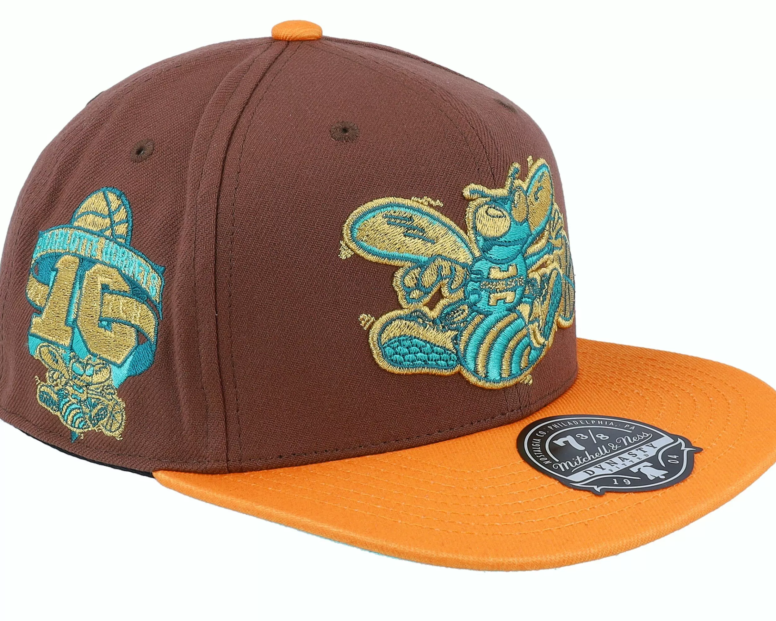 Mitchell & Ness Charlotte Hornets Copper Top Brown Fitted - -Unisex Fitted