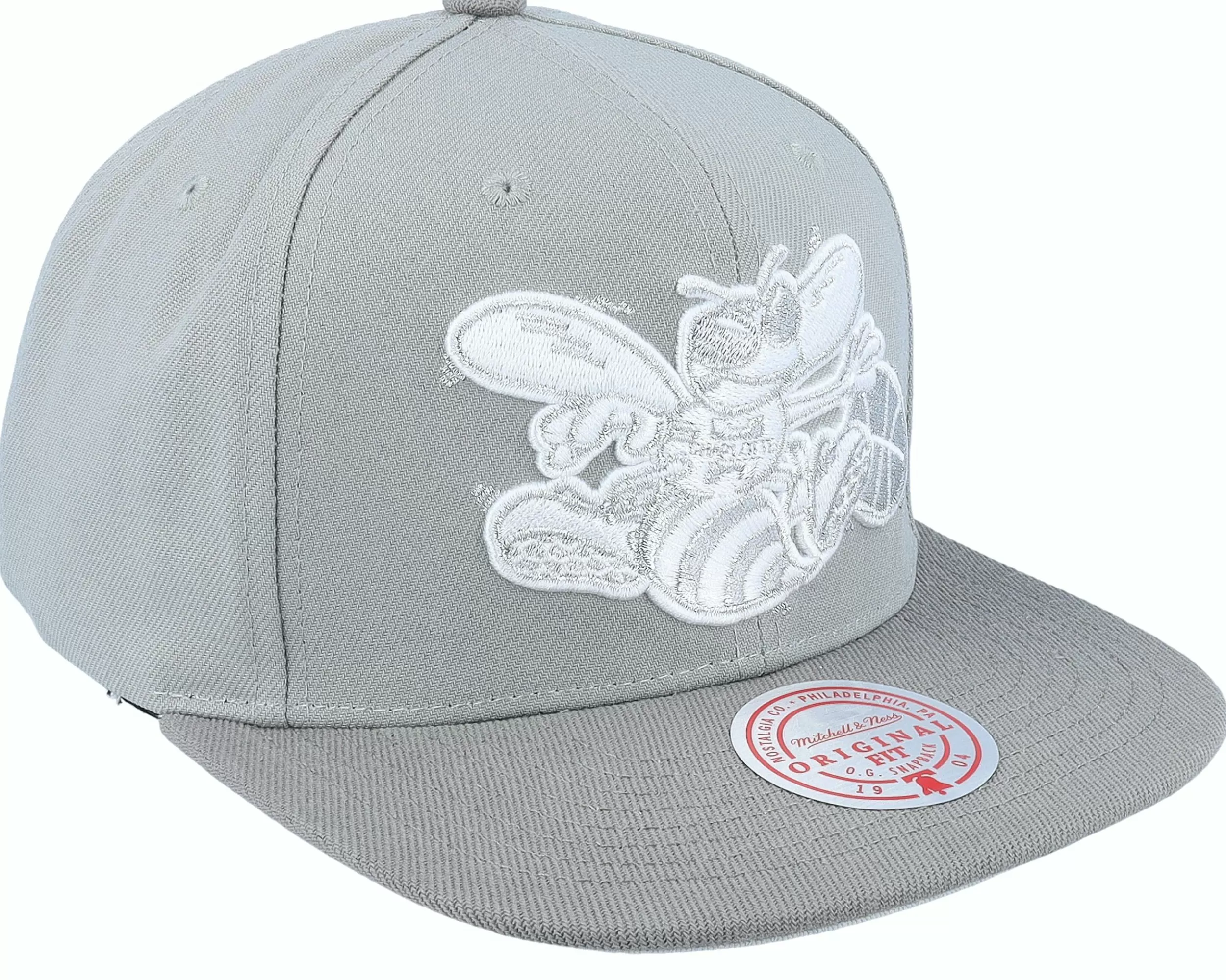 Mitchell & Ness Charlotte Hornets Metallic Grey Snapback - -Unisex Snapback