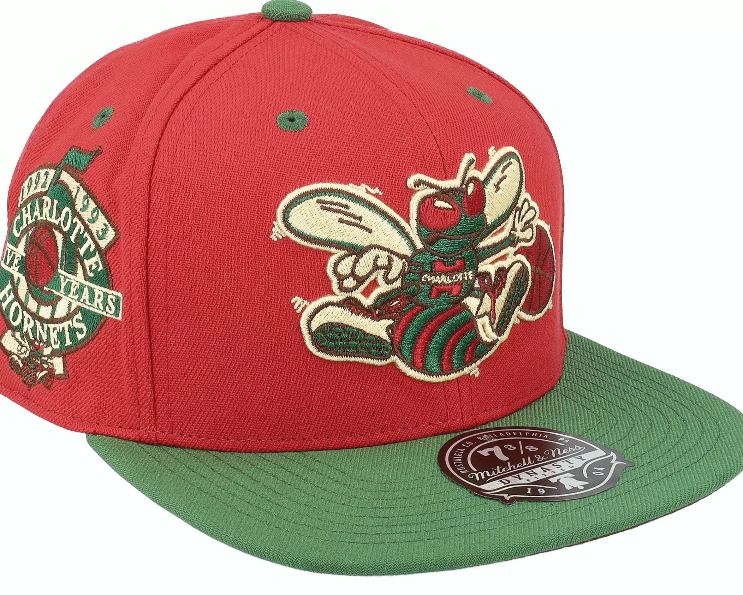 Mitchell & Ness Charlotte Hornets Nightmare Red/Green Fitted - -Unisex Fitted