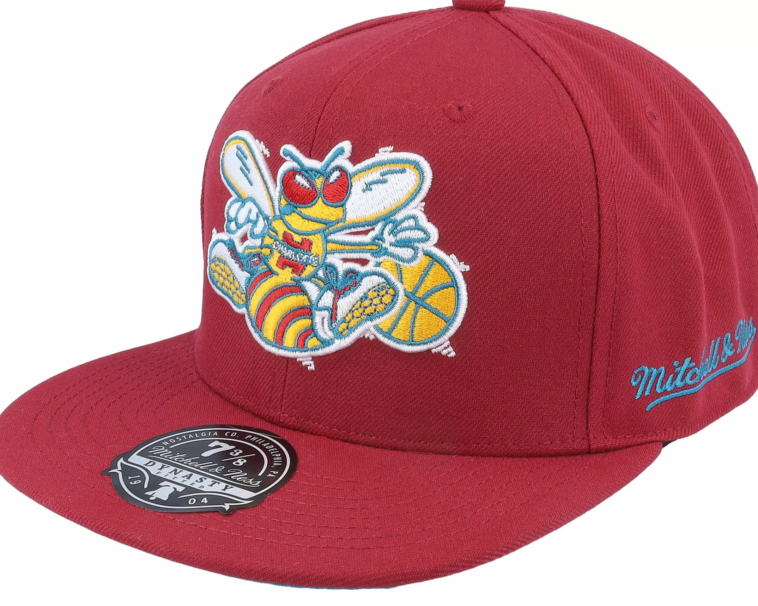 Mitchell & Ness Charlotte Hornets Northern Lights Cardinal Fitted - -Unisex Fitted