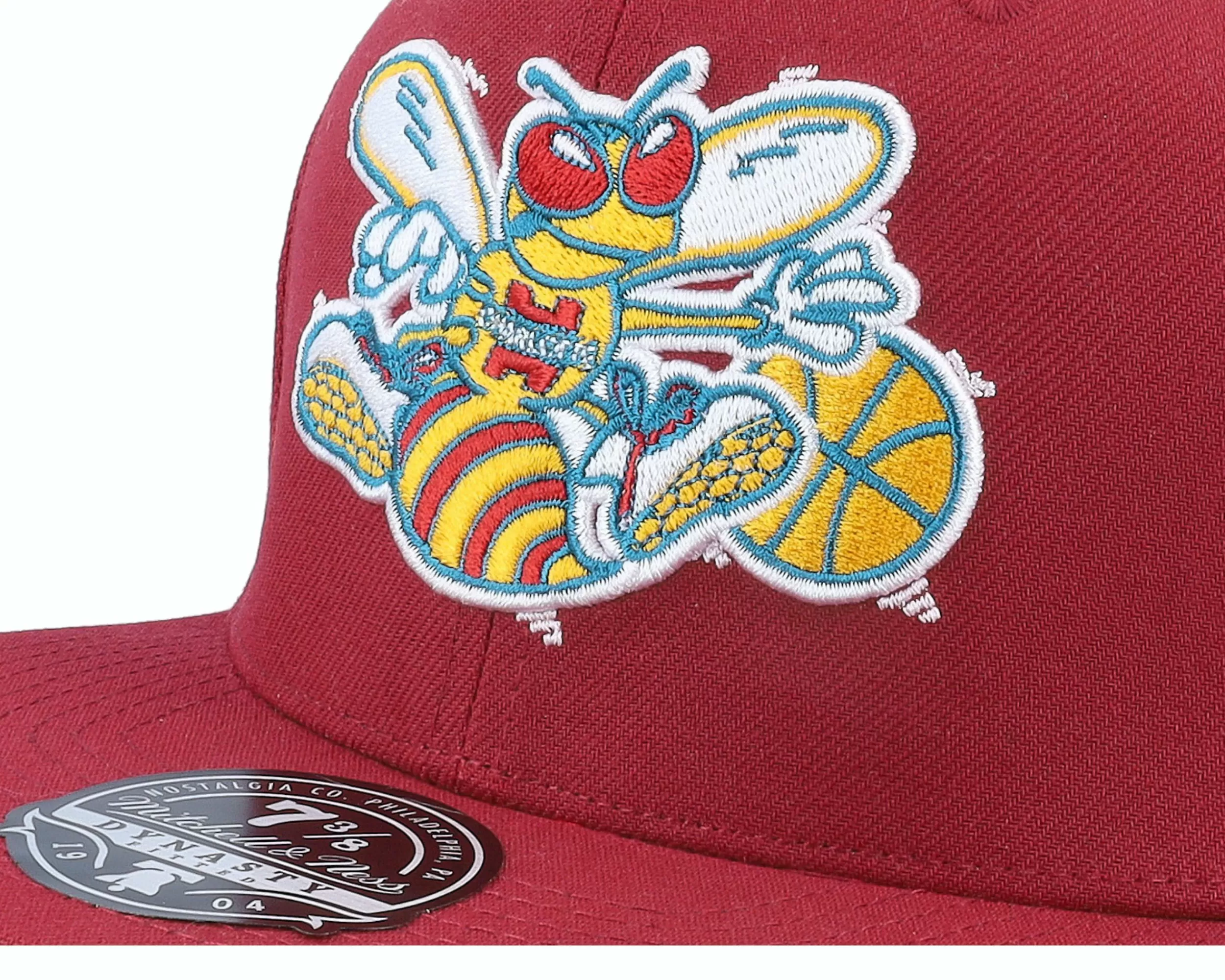 Mitchell & Ness Charlotte Hornets Northern Lights Cardinal Fitted - -Unisex Fitted