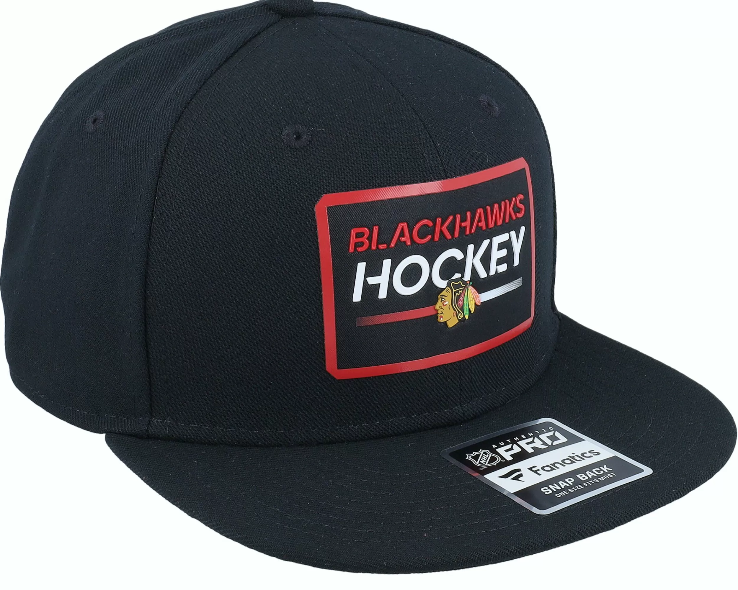 Fanatics Chicago Blackhawks Authentic Pro Prime Black Snapback - -Unisex Snapback