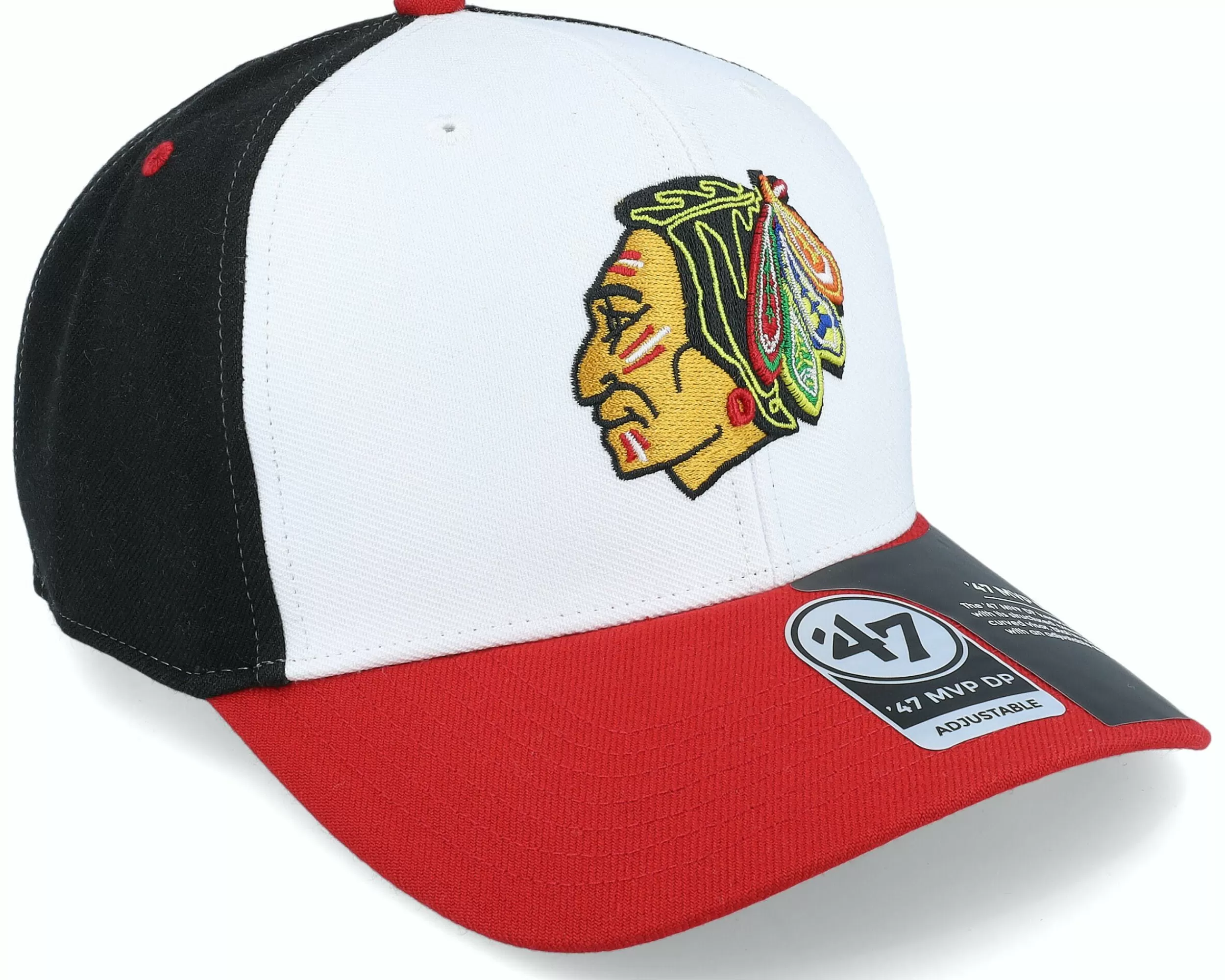 47 Brand Chicago Blackhawks Vintage Cold Zone Replica 47 Mvp Dp White/Black/Red Adjustable - -Unisex Adjustable