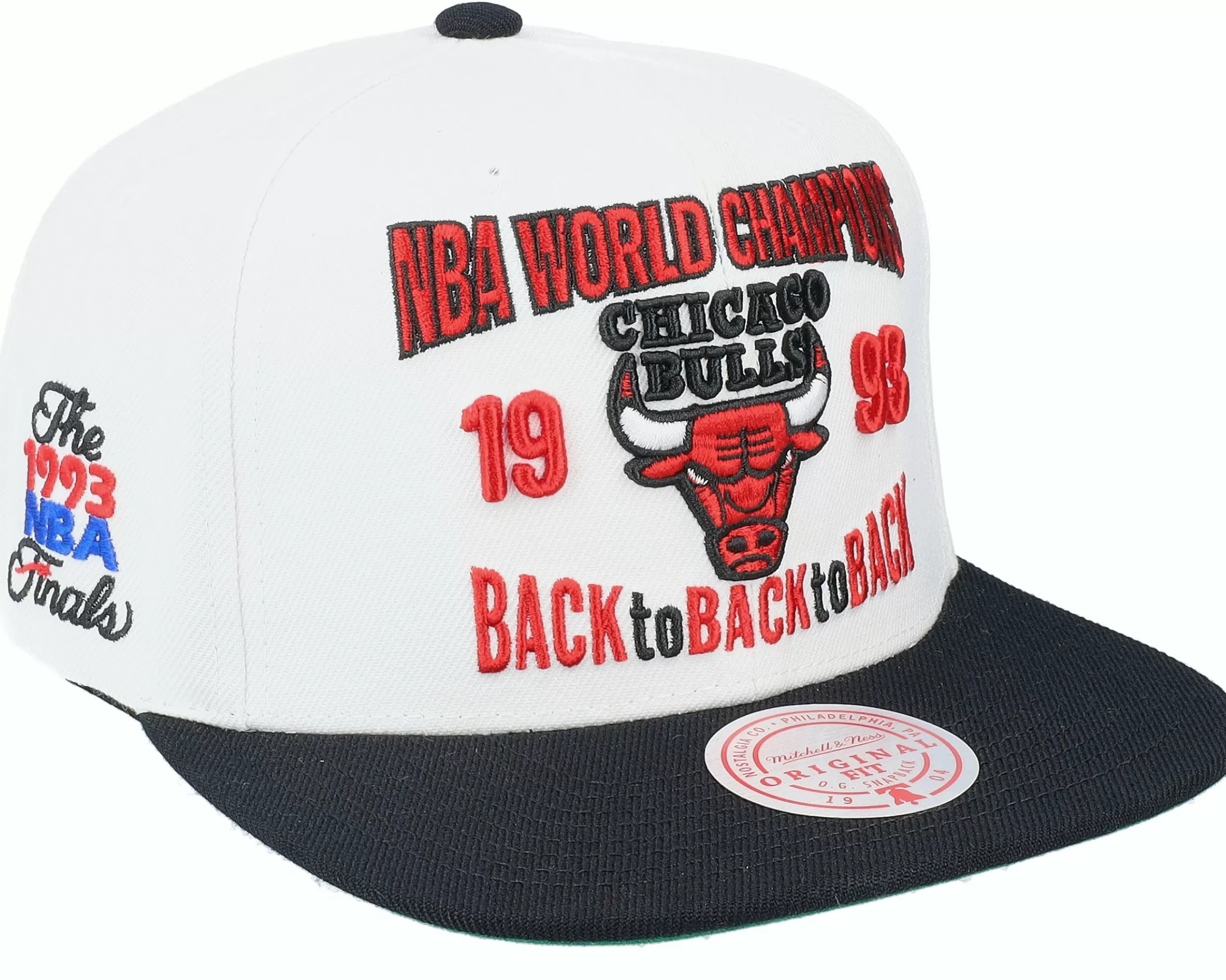 Mitchell & Ness Chicago Bulls Back To 93 White/Black Snapback - -Unisex Snapback