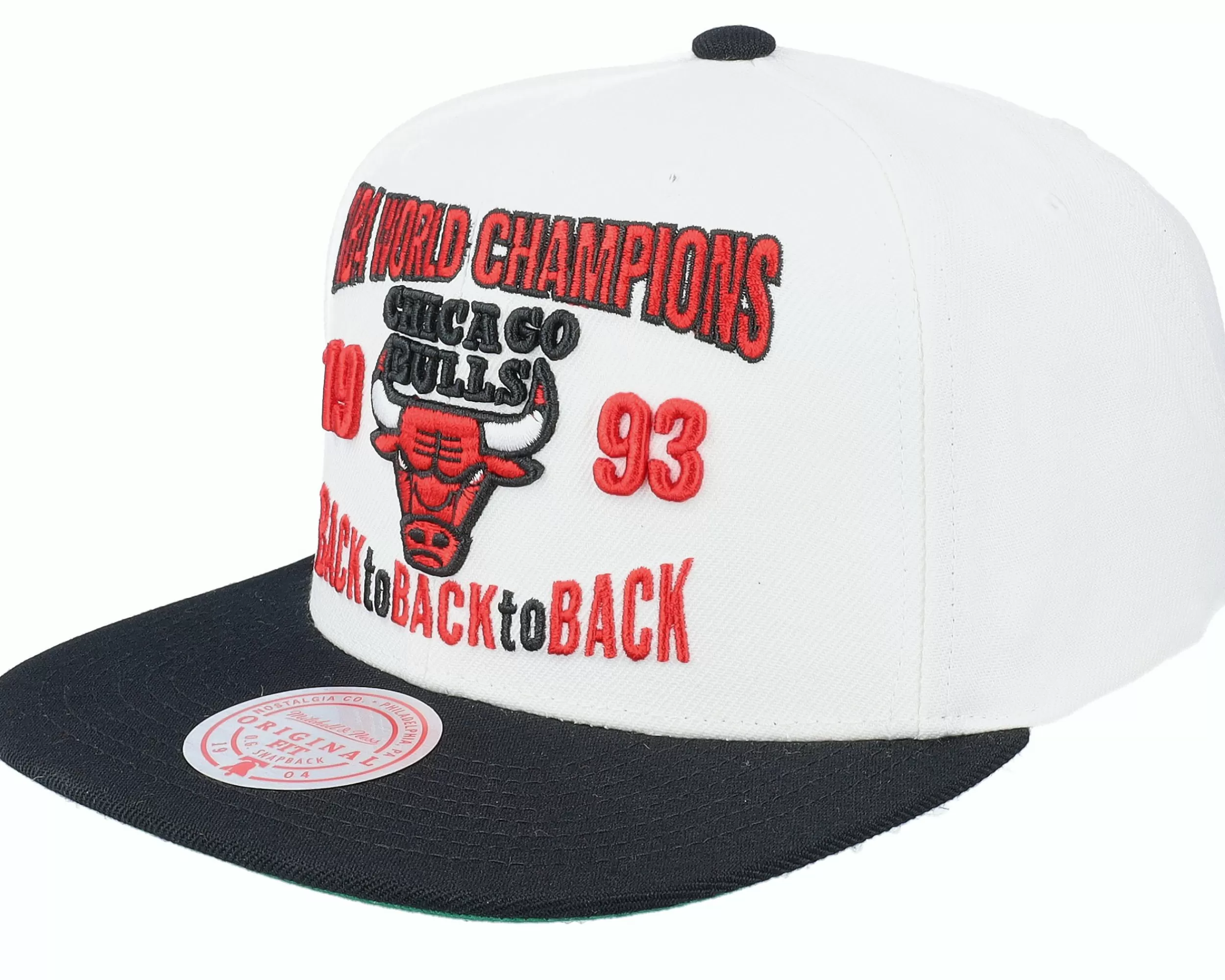 Mitchell & Ness Chicago Bulls Back To 93 White/Black Snapback - -Unisex Snapback