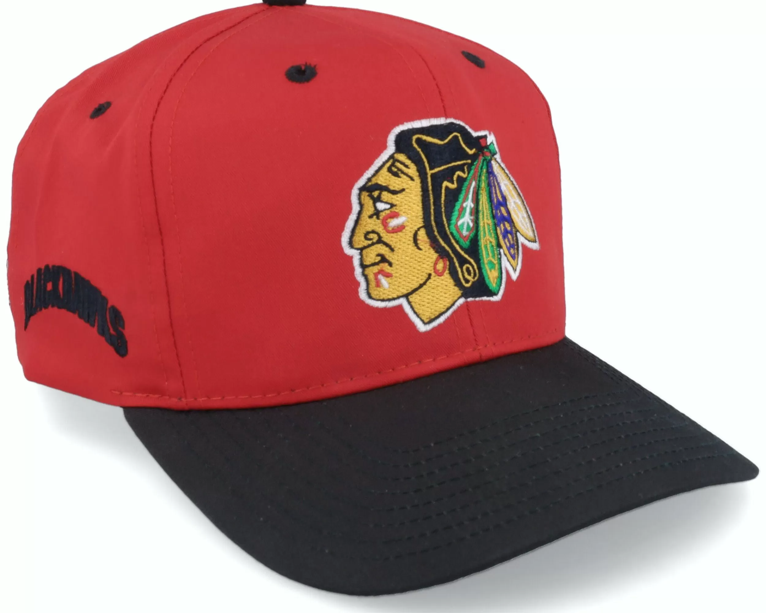Twins Enterprise Chicago Bulls Base Two Tone 2 Nhl Vintage Red/Black Adjustable - -Unisex Adjustable