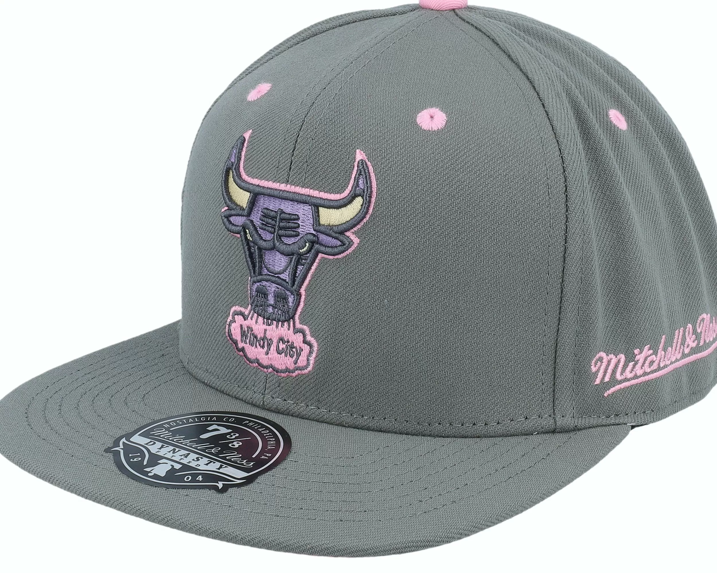 Mitchell & Ness Chicago Bulls Lavender Dreams Hwc Grey Fitted - -Unisex Fitted