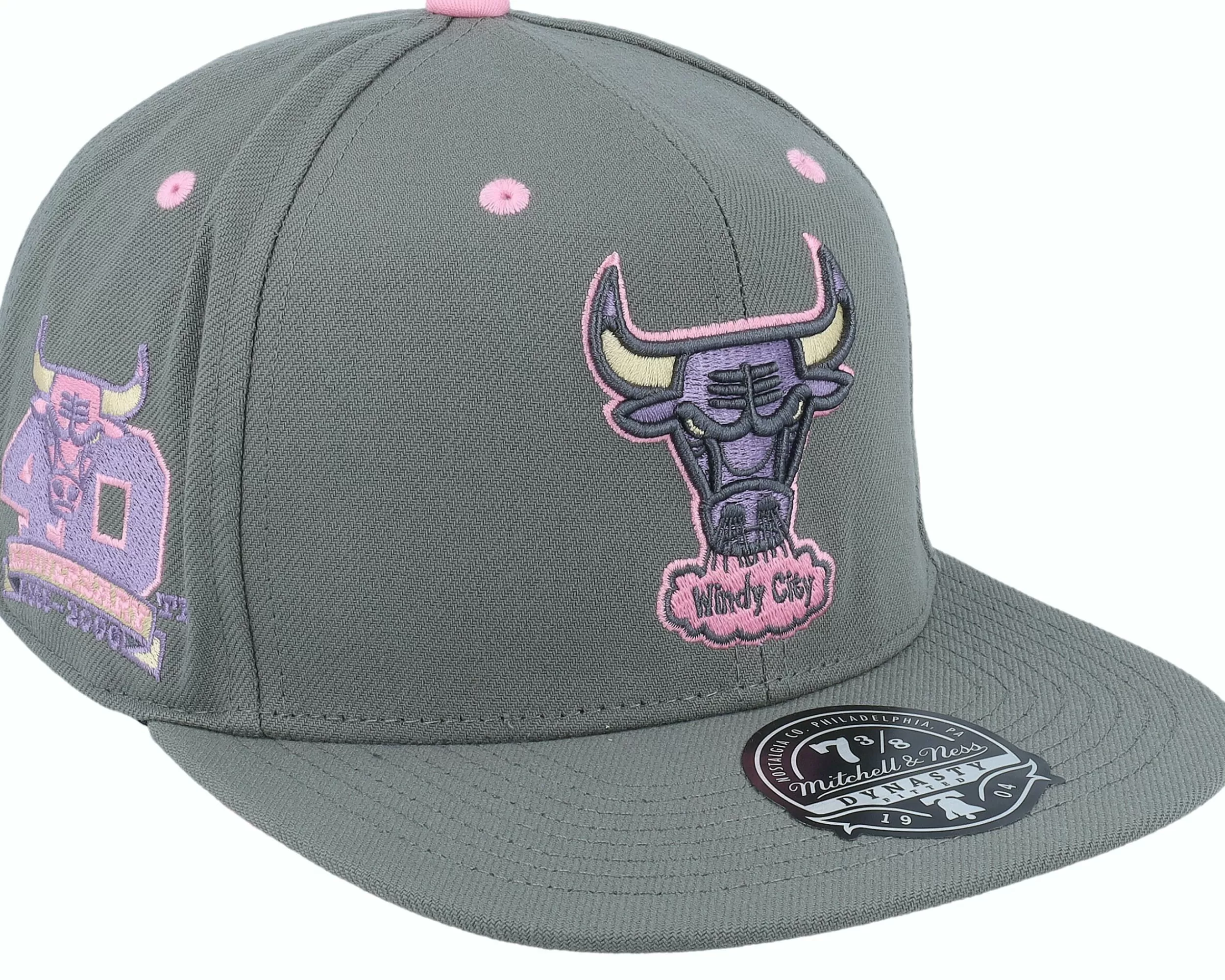 Mitchell & Ness Chicago Bulls Lavender Dreams Hwc Grey Fitted - -Unisex Fitted