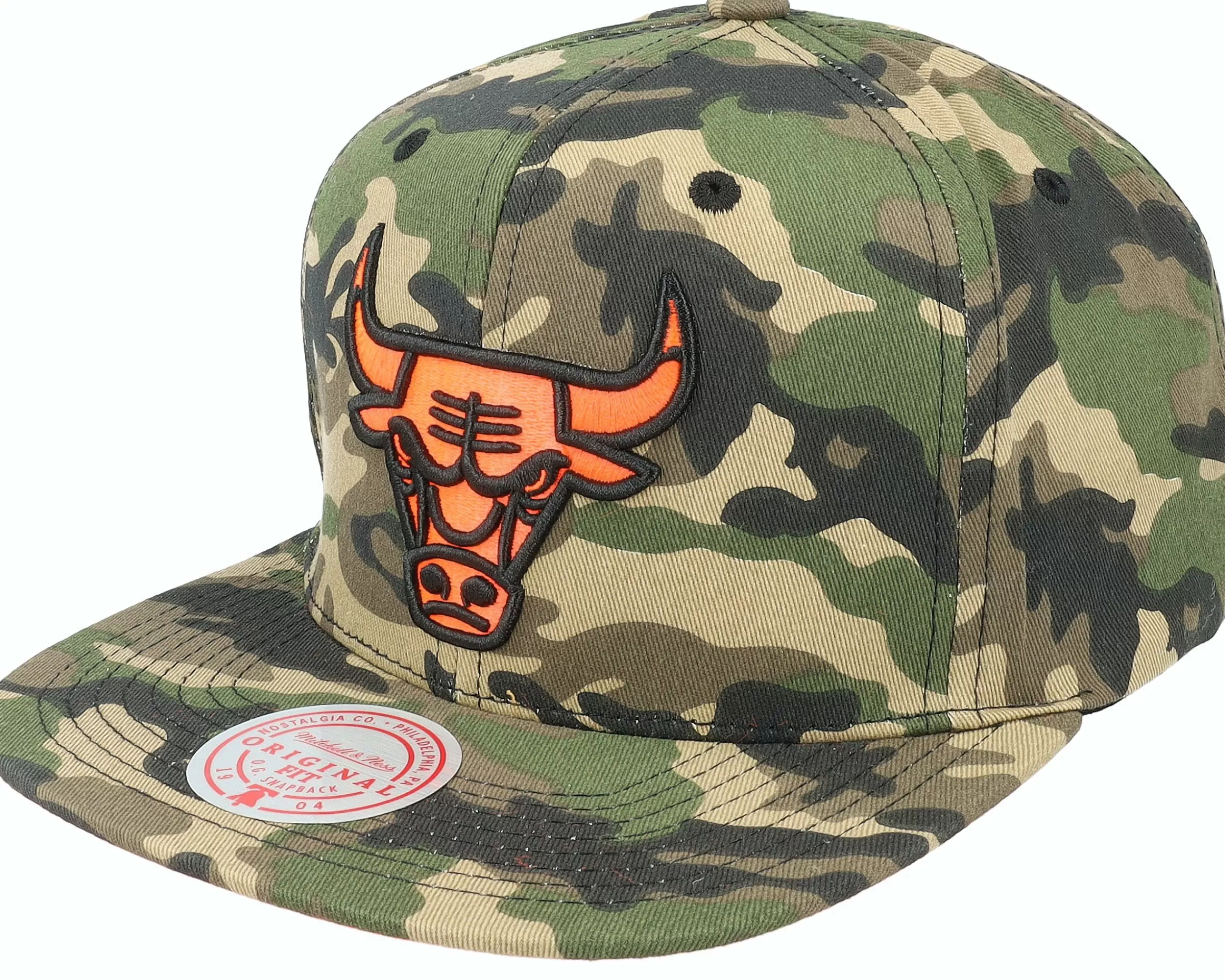 Mitchell & Ness Chicago Bulls Neon Camo Pop Camo Snapback - -Unisex Snapback