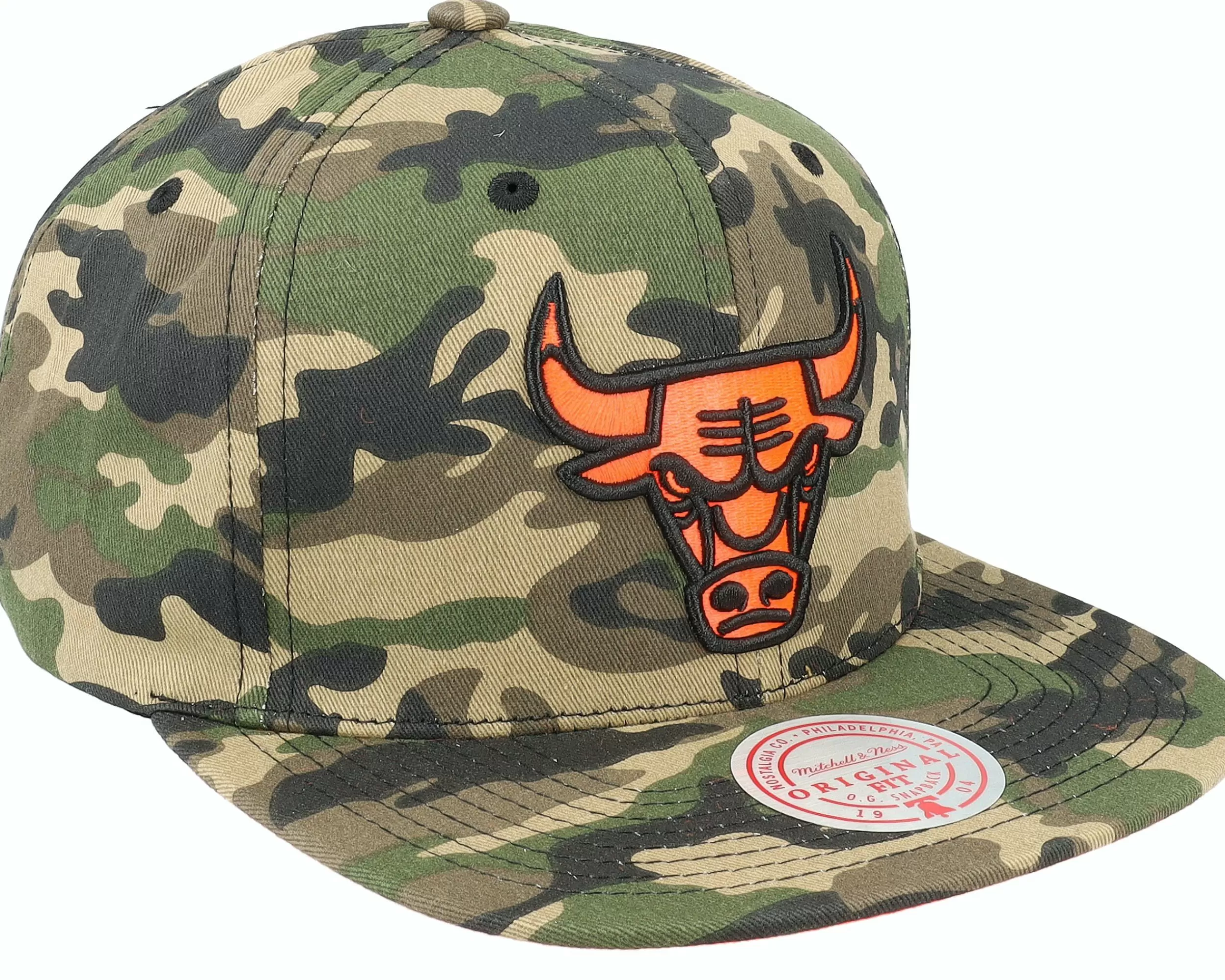 Mitchell & Ness Chicago Bulls Neon Camo Pop Camo Snapback - -Unisex Snapback