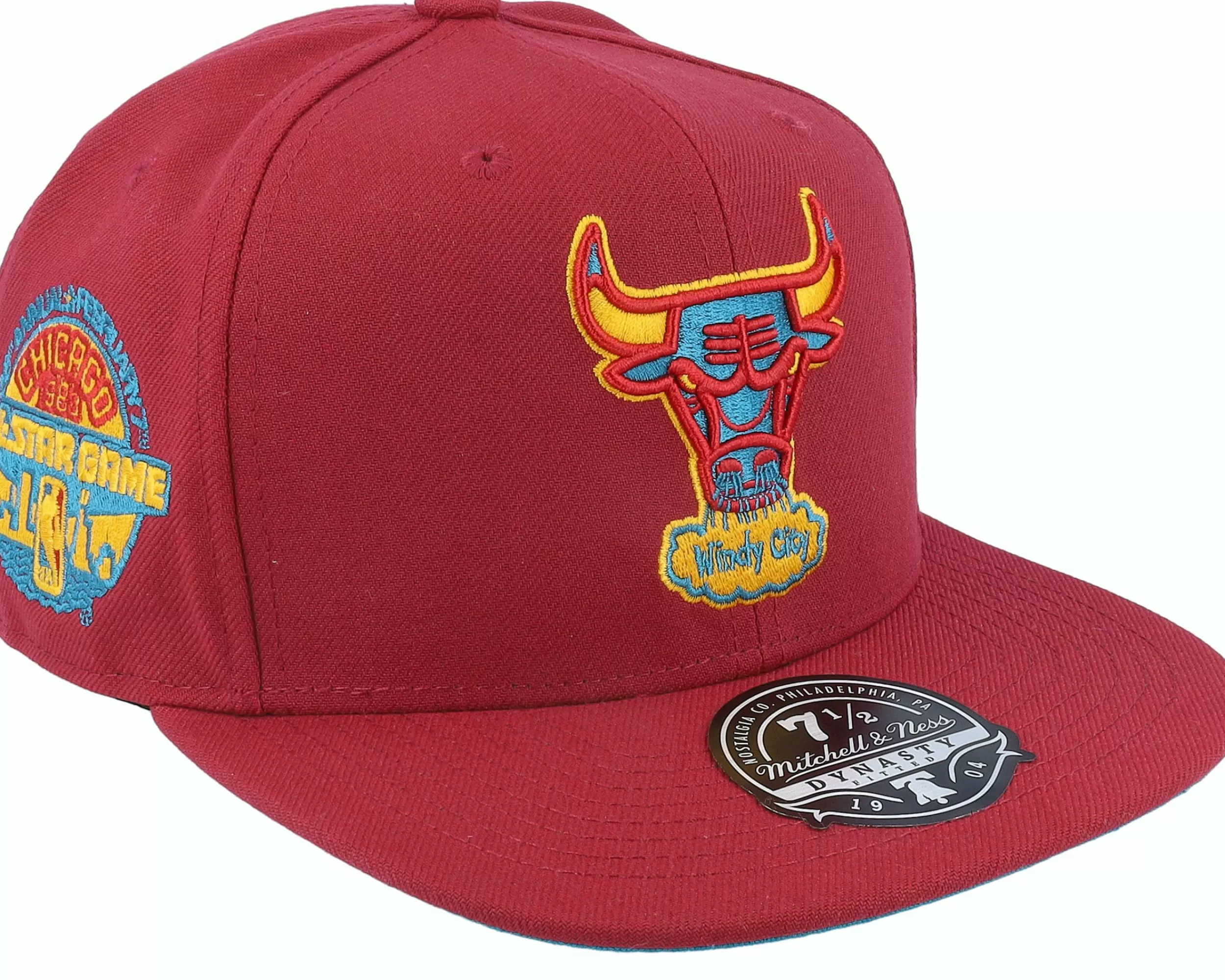 Mitchell & Ness Chicago Bulls Northern Lights Cardinal Fitted - -Unisex Fitted