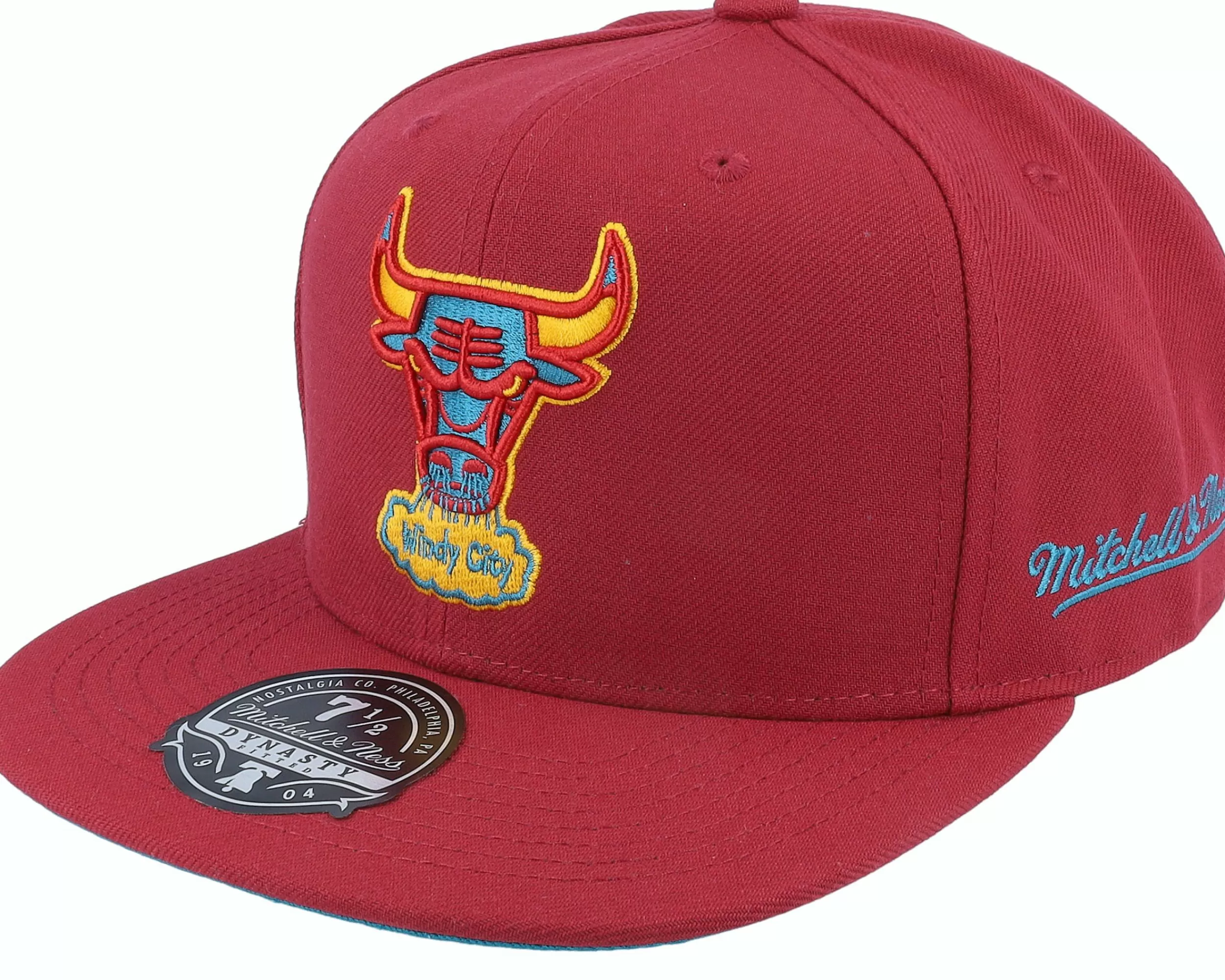 Mitchell & Ness Chicago Bulls Northern Lights Cardinal Fitted - -Unisex Fitted