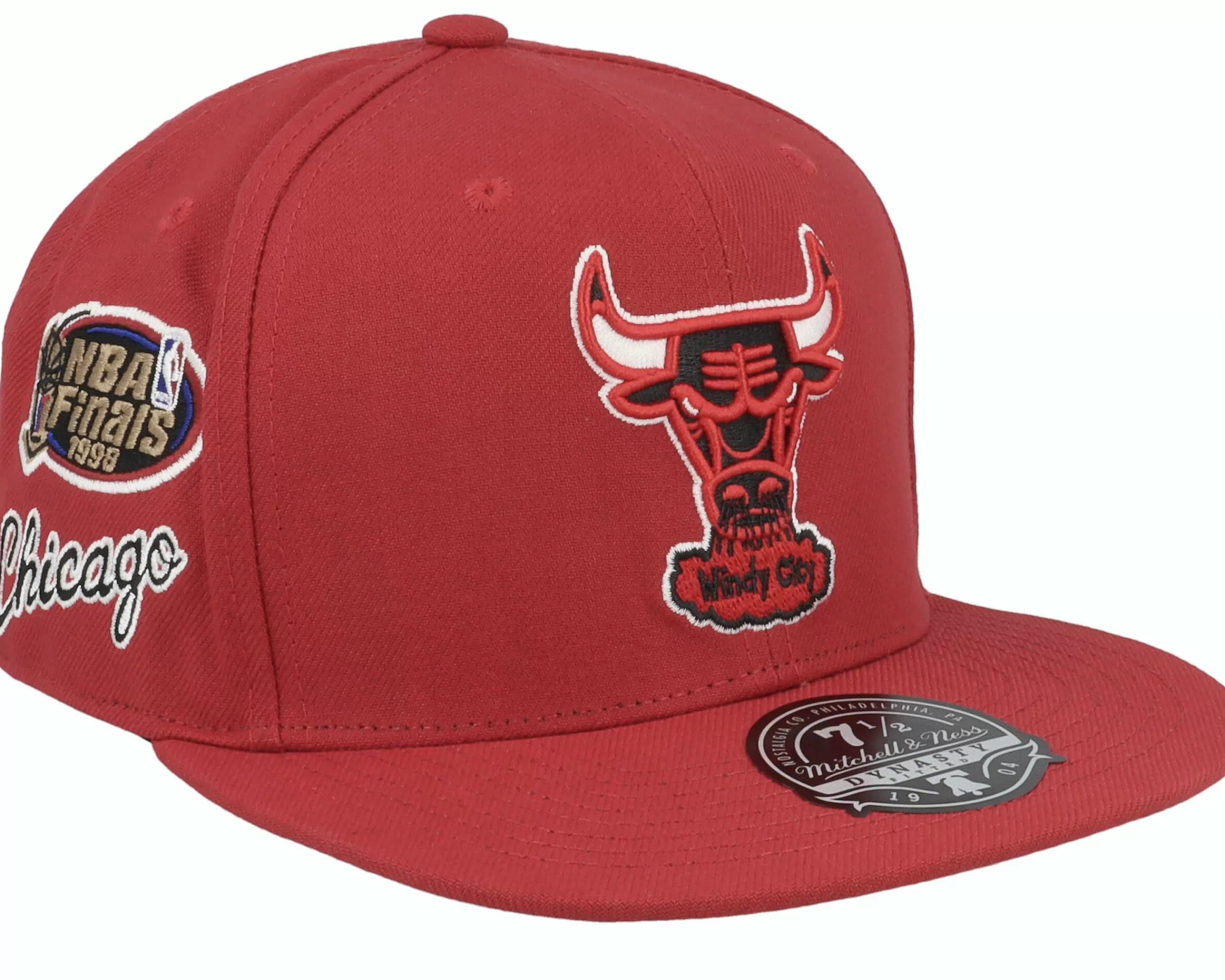 Mitchell & Ness Chicago Bulls Team Origins Red Fitted - -Unisex Fitted