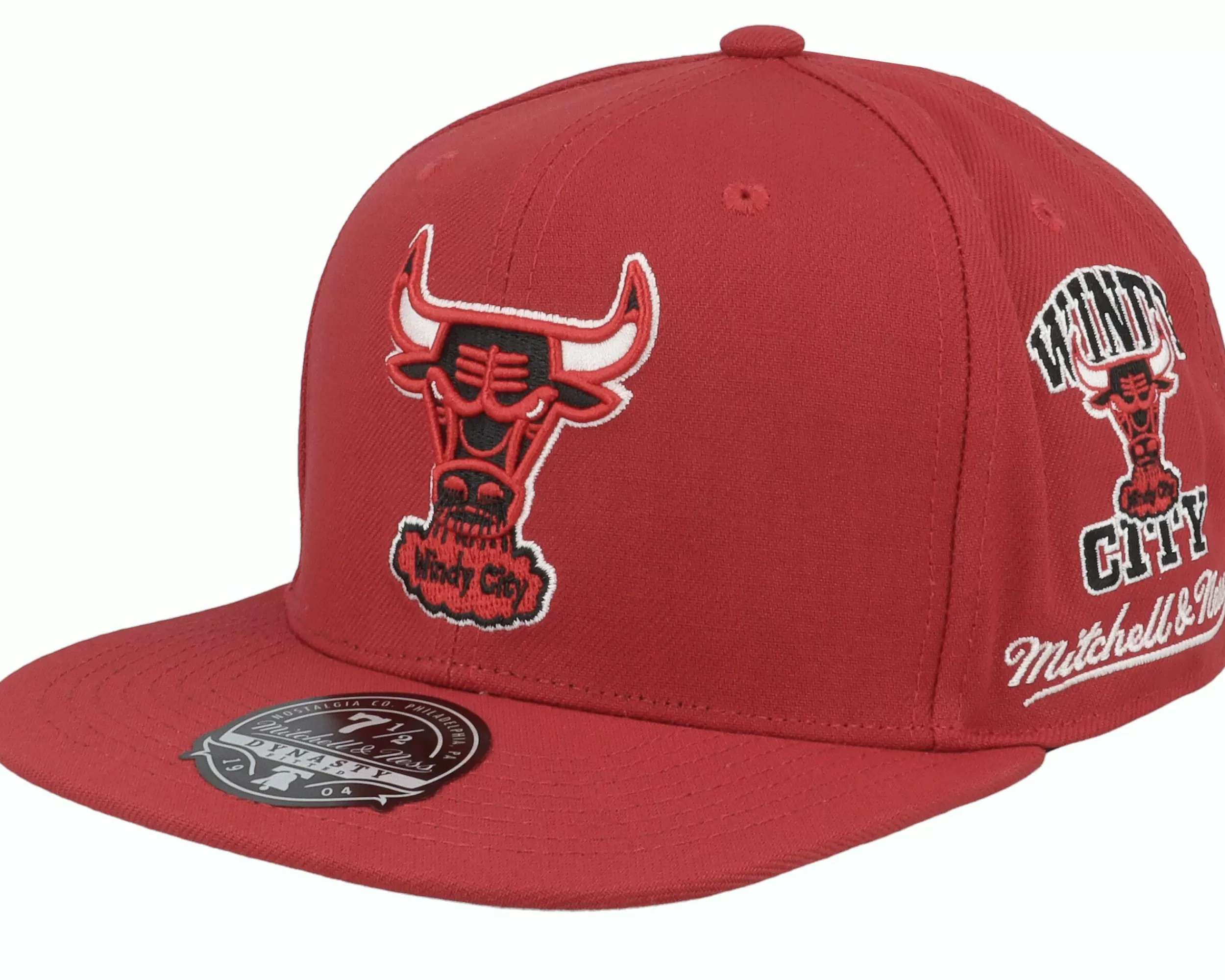 Mitchell & Ness Chicago Bulls Team Origins Red Fitted - -Unisex Fitted