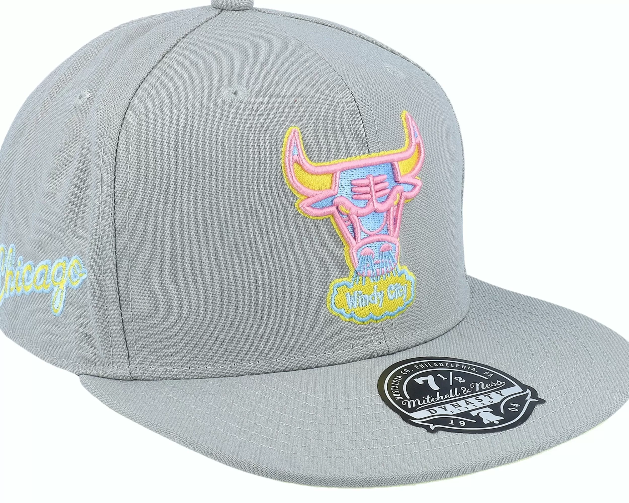 Mitchell & Ness Chicago Bulls Til Dawn Grey Fitted - -Unisex Fitted