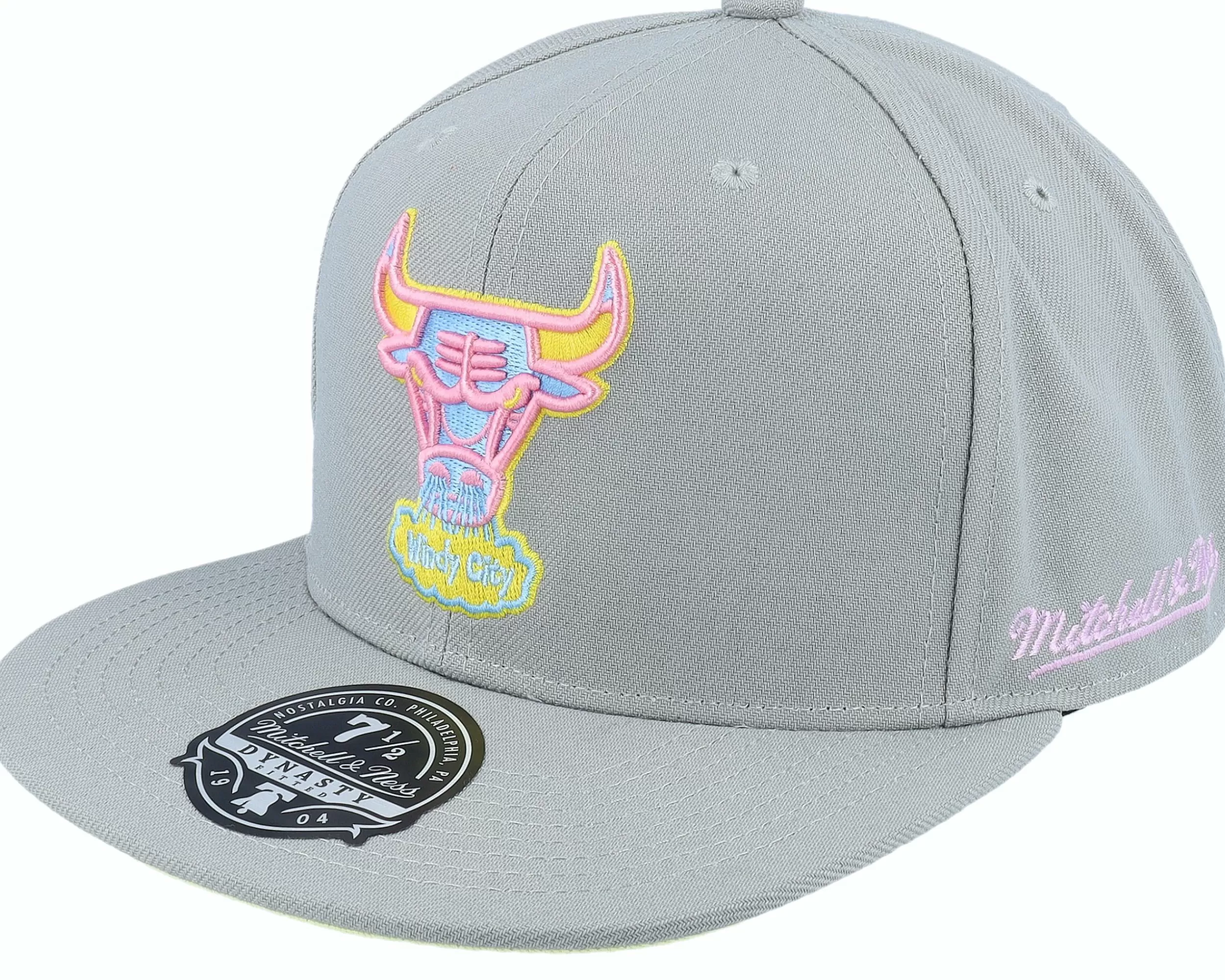 Mitchell & Ness Chicago Bulls Til Dawn Grey Fitted - -Unisex Fitted