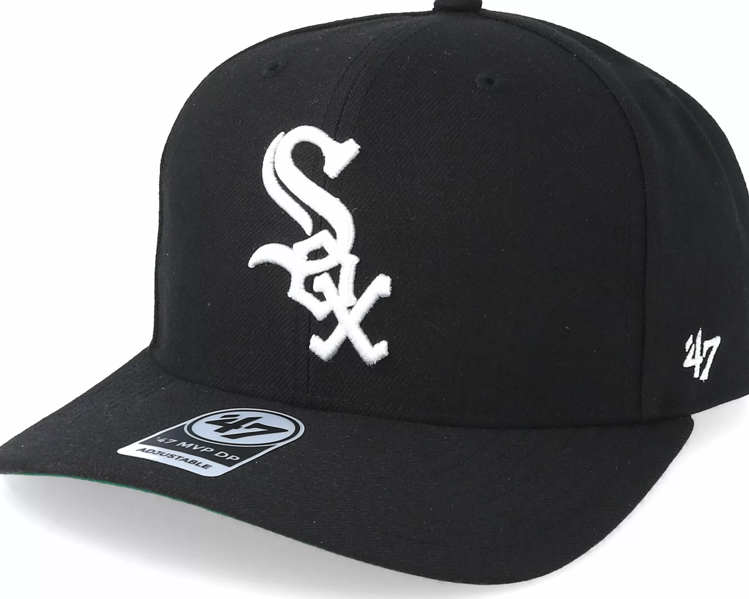 47 Brand Chicago White Sox Cold Zone 47 Mvp Dp Wool Black Adjustable - -Unisex Adjustable