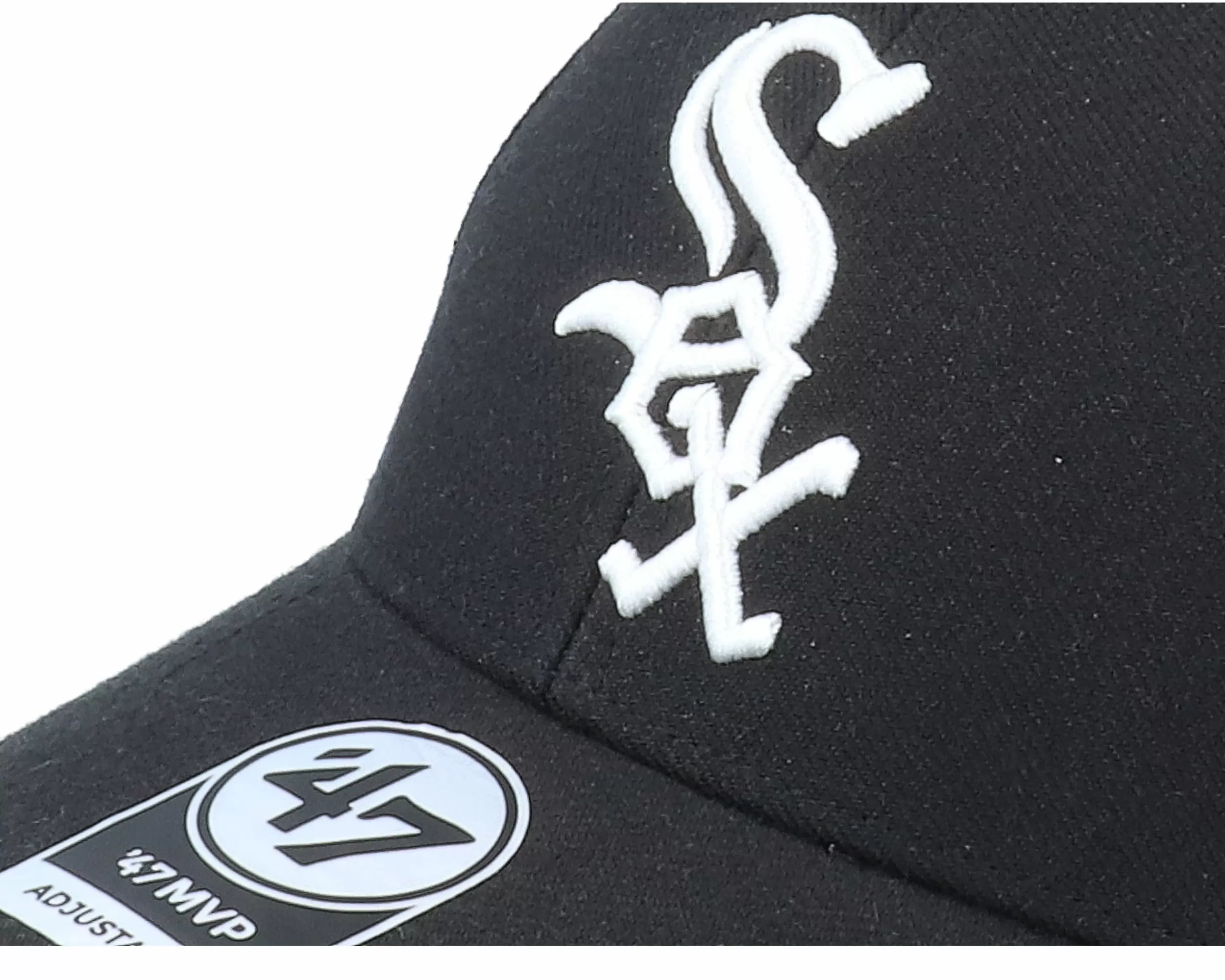 47 Brand Chicago White Sox Sure Shot Mvp Black Adjustable - -Unisex Adjustable