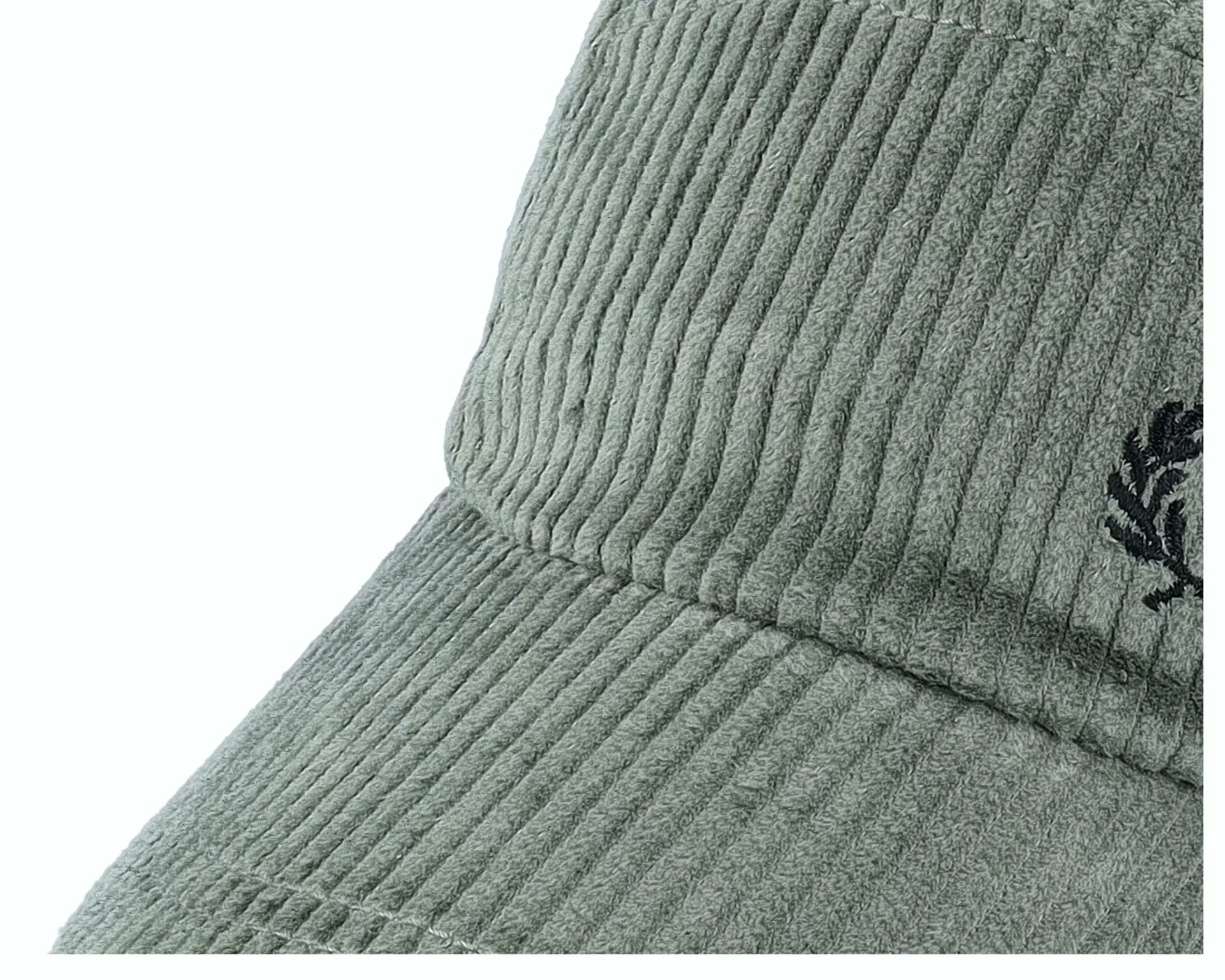 Fred Perry Chunky Corduroy Cap Q55 Uniform Green 5-Panel - -Unisex 5-Panel