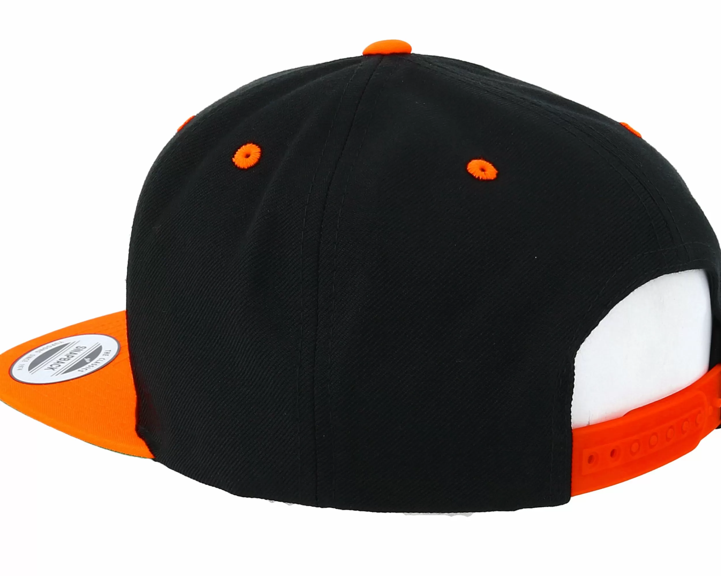 Yupoong Classic Black/Neon Orange Snapback - -Unisex Snapback