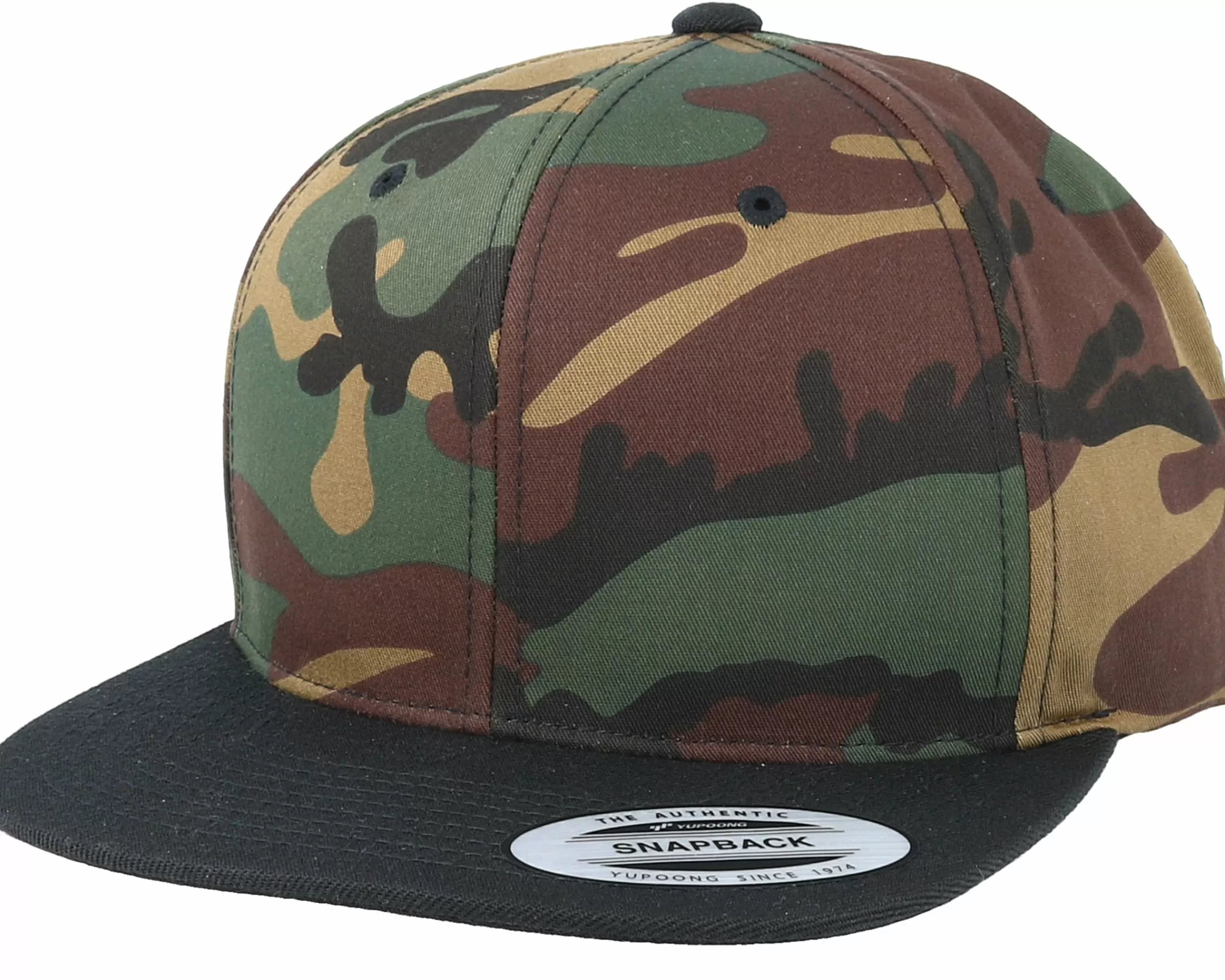 Yupoong Classic Camo/Black Snapback - -Unisex Snapback