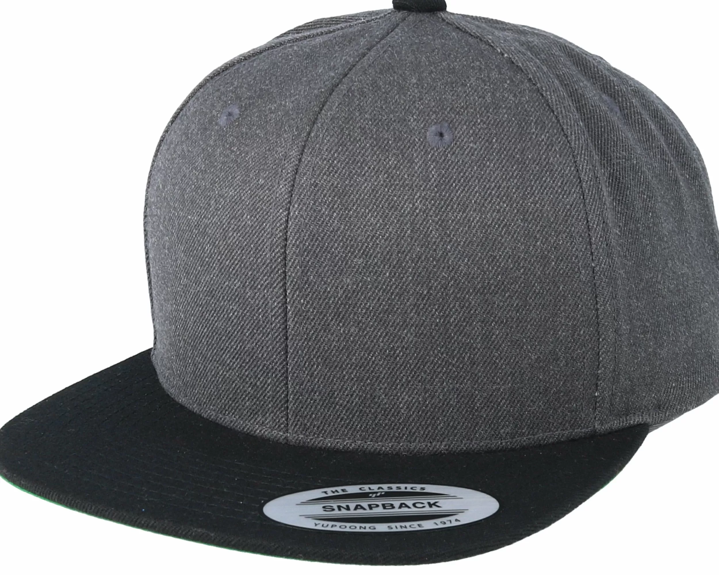 Yupoong Classic Charcoal/Black Snapback - -Unisex Snapback