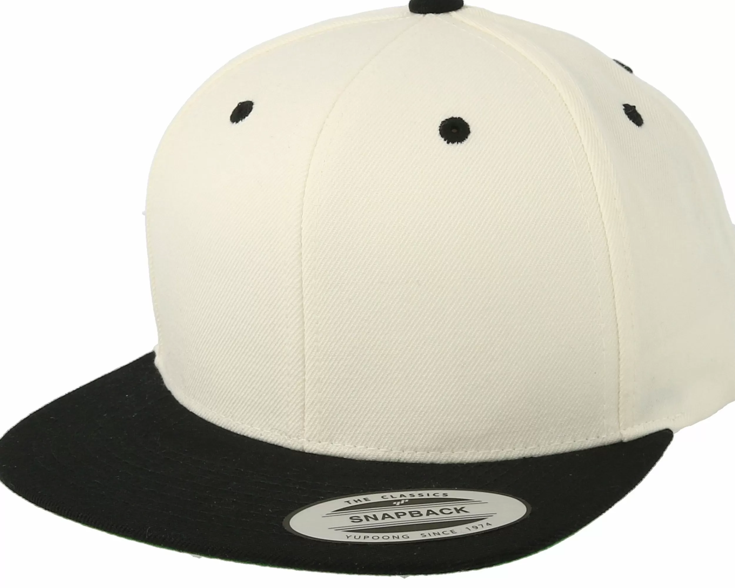 Yupoong Classic Natural/Black Snapback - -Unisex Snapback