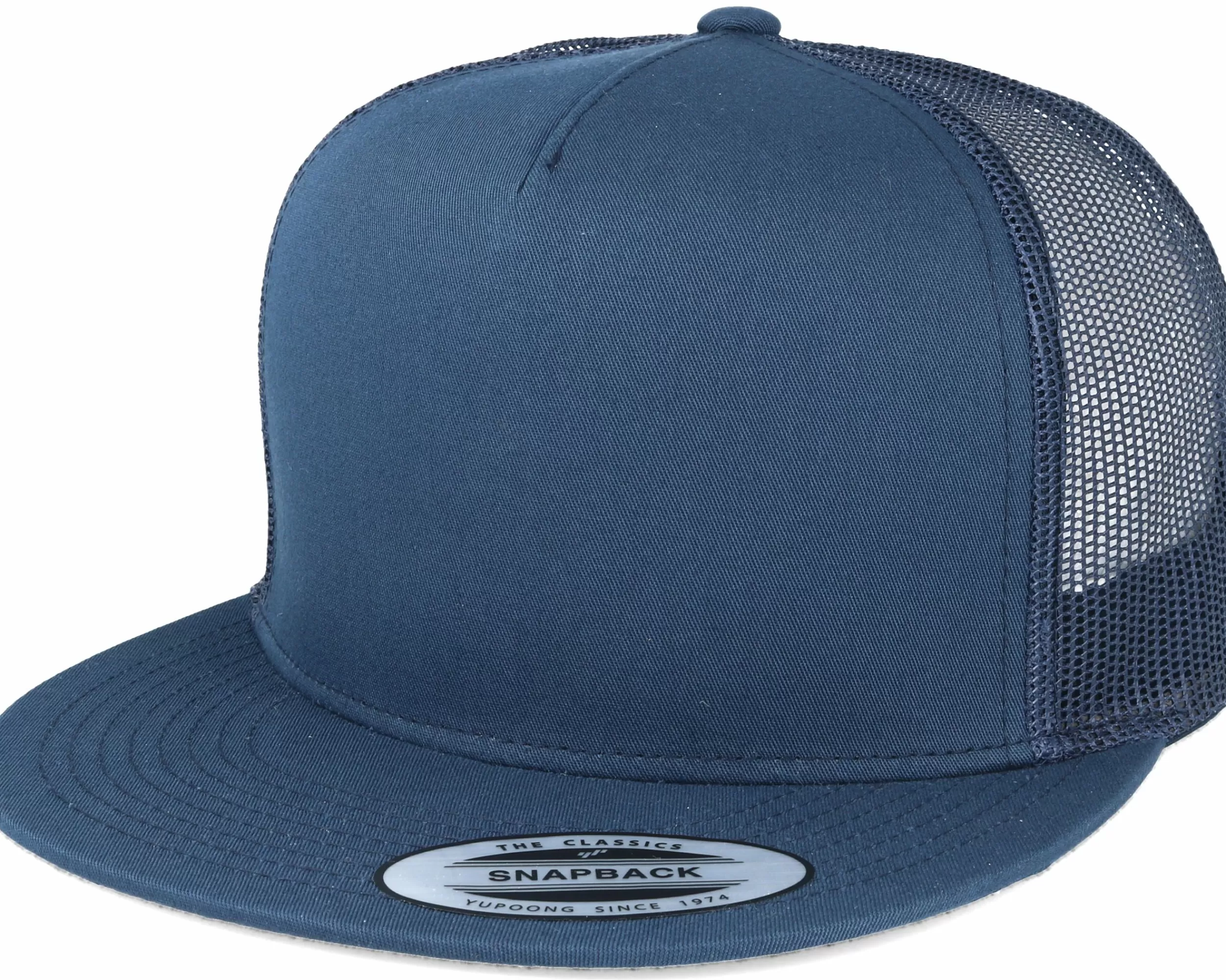 Yupoong Classic Navy A-Frame Trucker Snapback - -Unisex Trucker