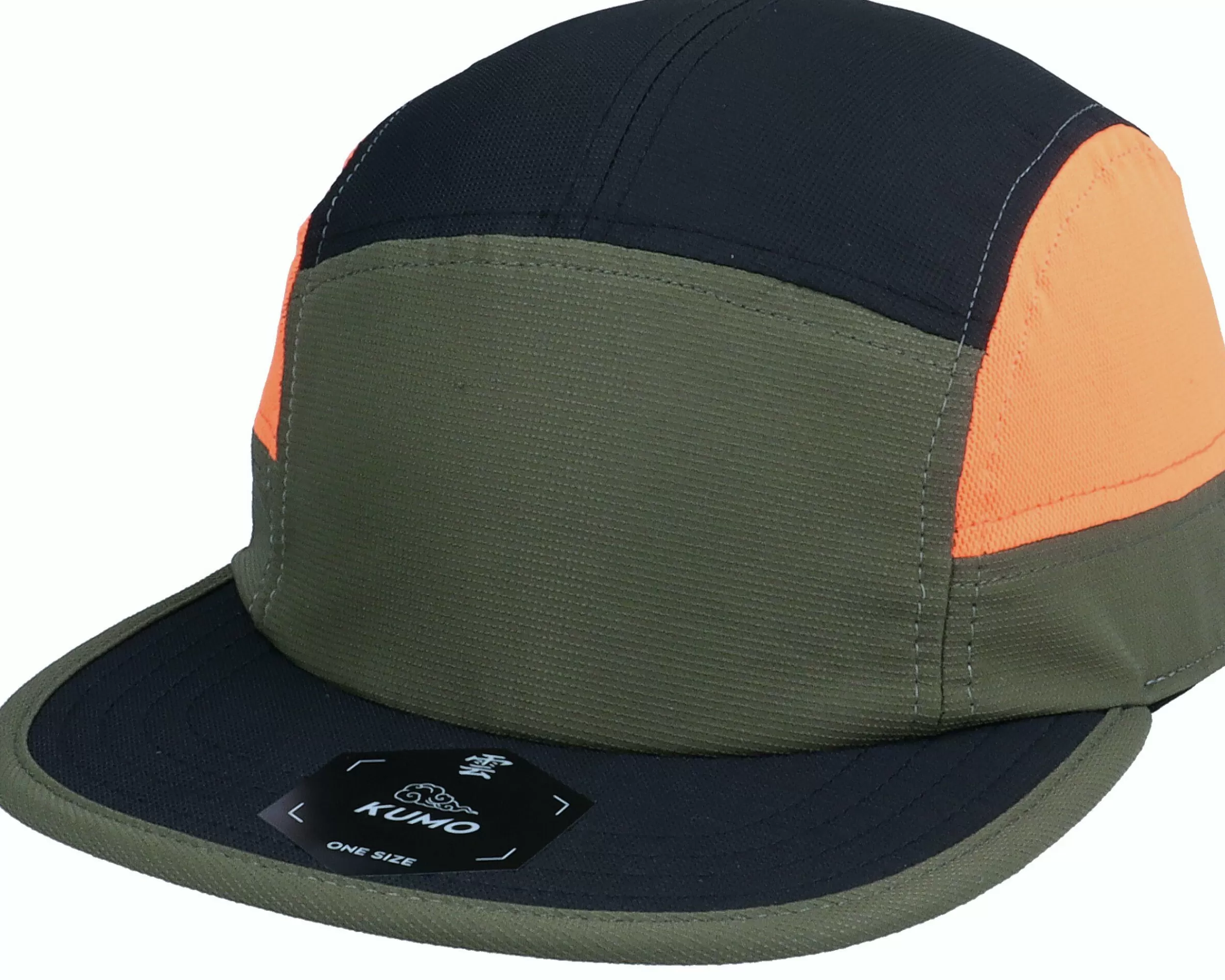 Kumo Cloudfit Olive/Black/Orange 5-Panel - -Unisex 5-Panel