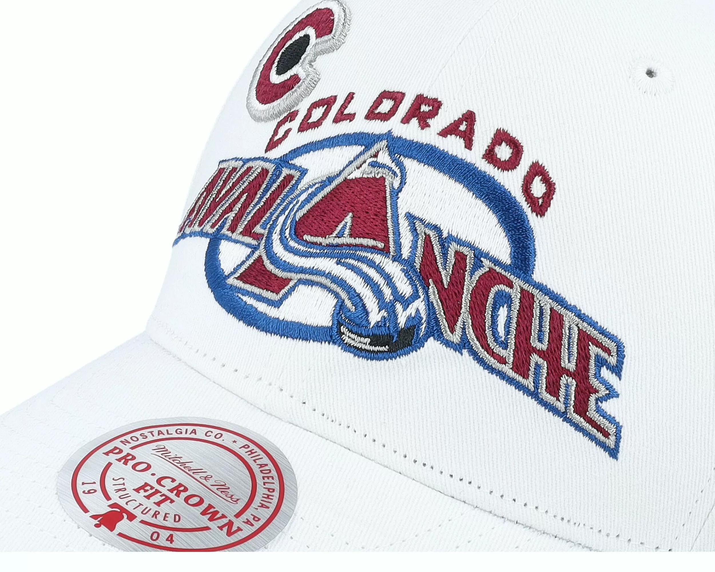 Mitchell & Ness Colorado Avalanche All In Pro White Adjustable - -Unisex Adjustable