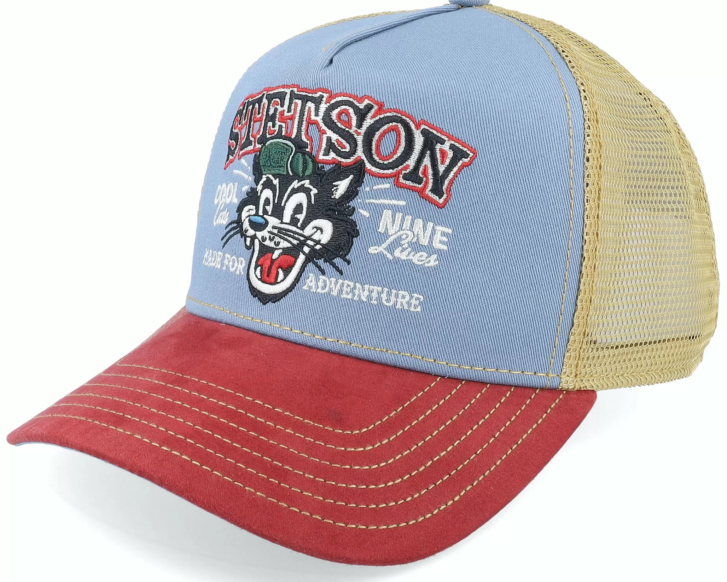 Stetson Cool Cats Blue/Red Trucker - -Unisex Trucker