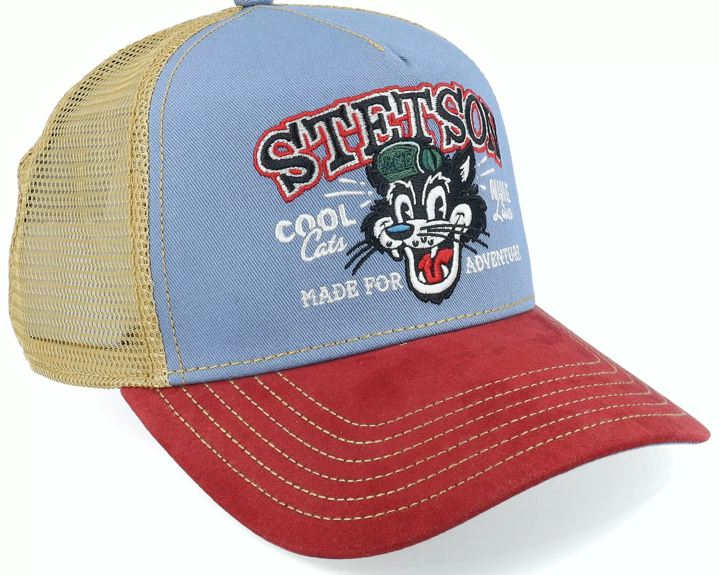 Stetson Cool Cats Blue/Red Trucker - -Unisex Trucker