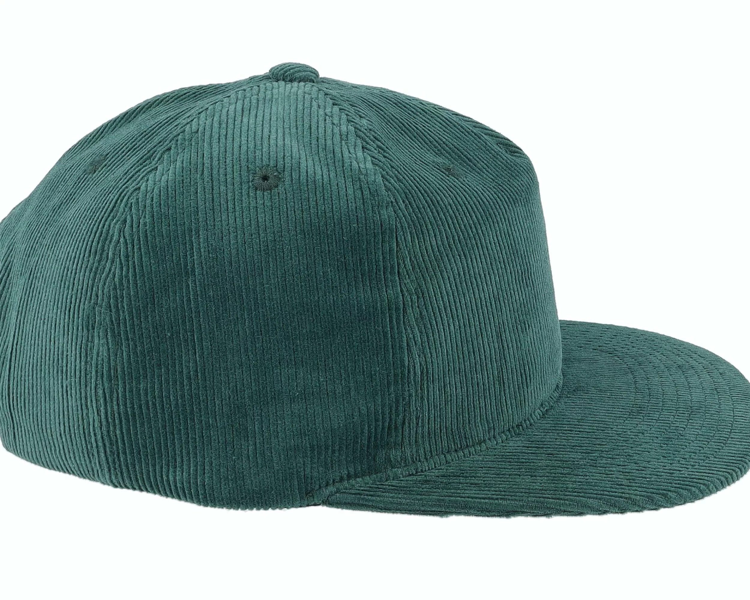 Equip Cord Dark Green 5-Panel Halfmoon Snapback - -Unisex Snapback