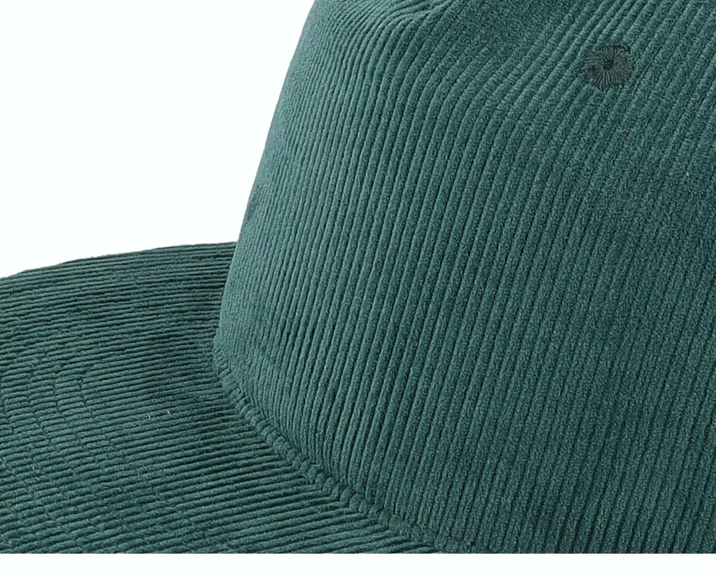 Equip Cord Dark Green 5-Panel Halfmoon Snapback - -Unisex Snapback