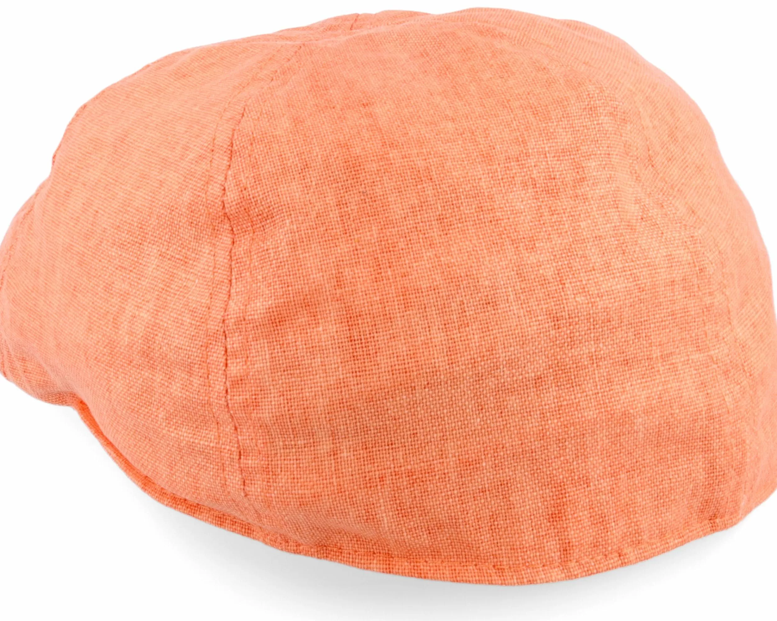 Seeberger Cotton Linen Ivy Cap Basic Orange Flat Cap - -Unisex Flat Caps