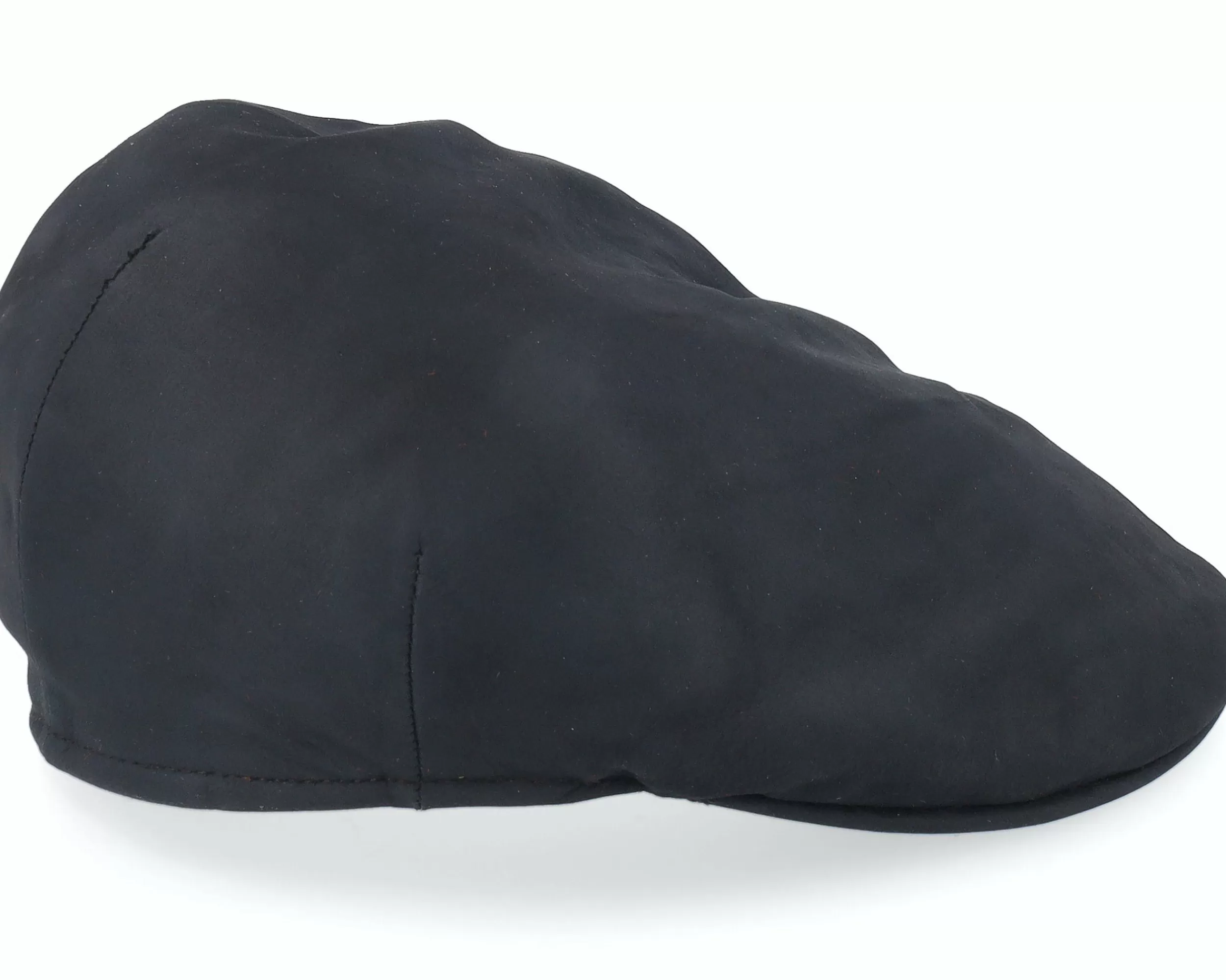 MJM Hats Country El Nappa Wax 2 Dark Brown/Orange Flatcap - -Unisex Flat Caps