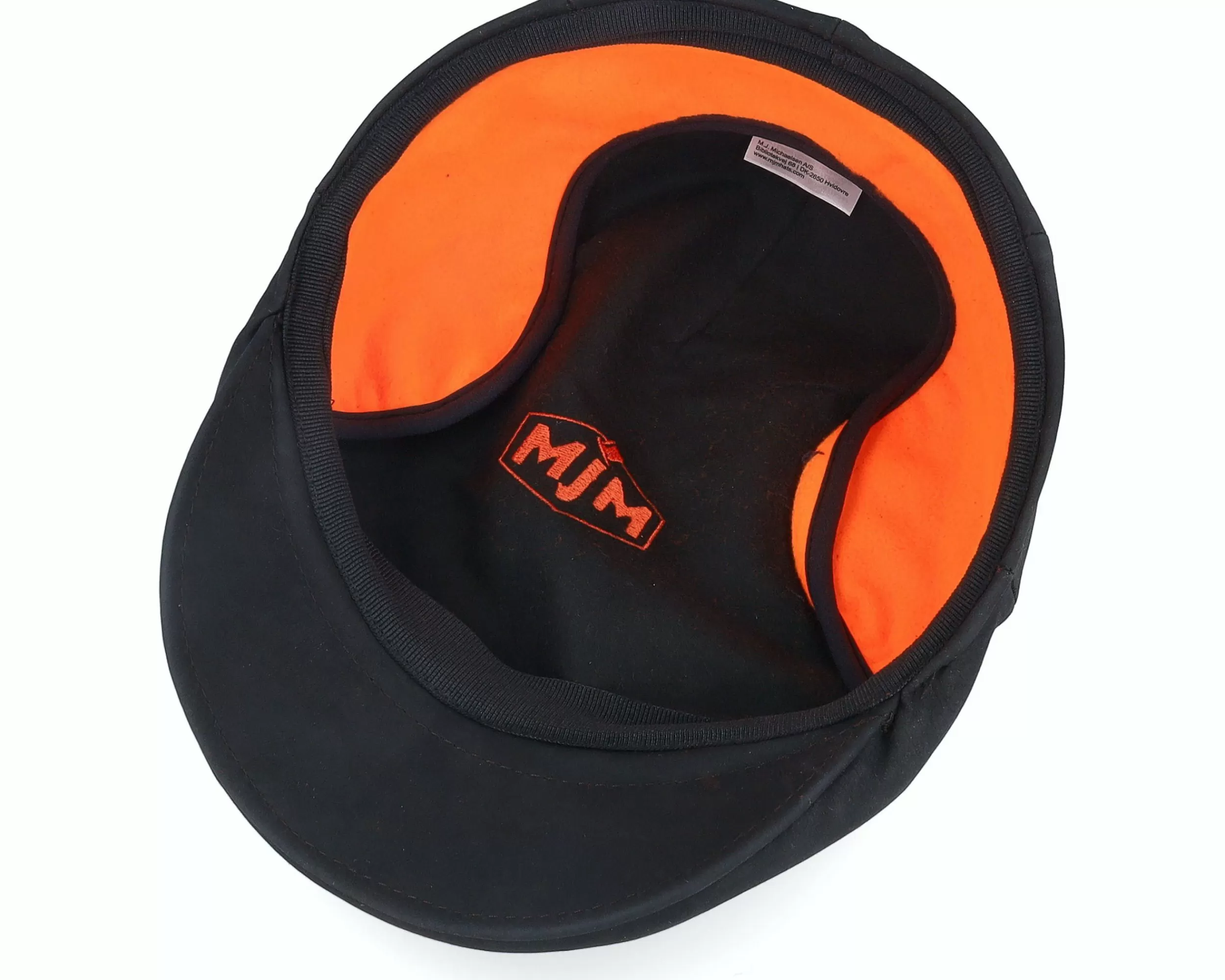 MJM Hats Country El Nappa Wax 2 Dark Brown/Orange Flatcap - -Unisex Flat Caps