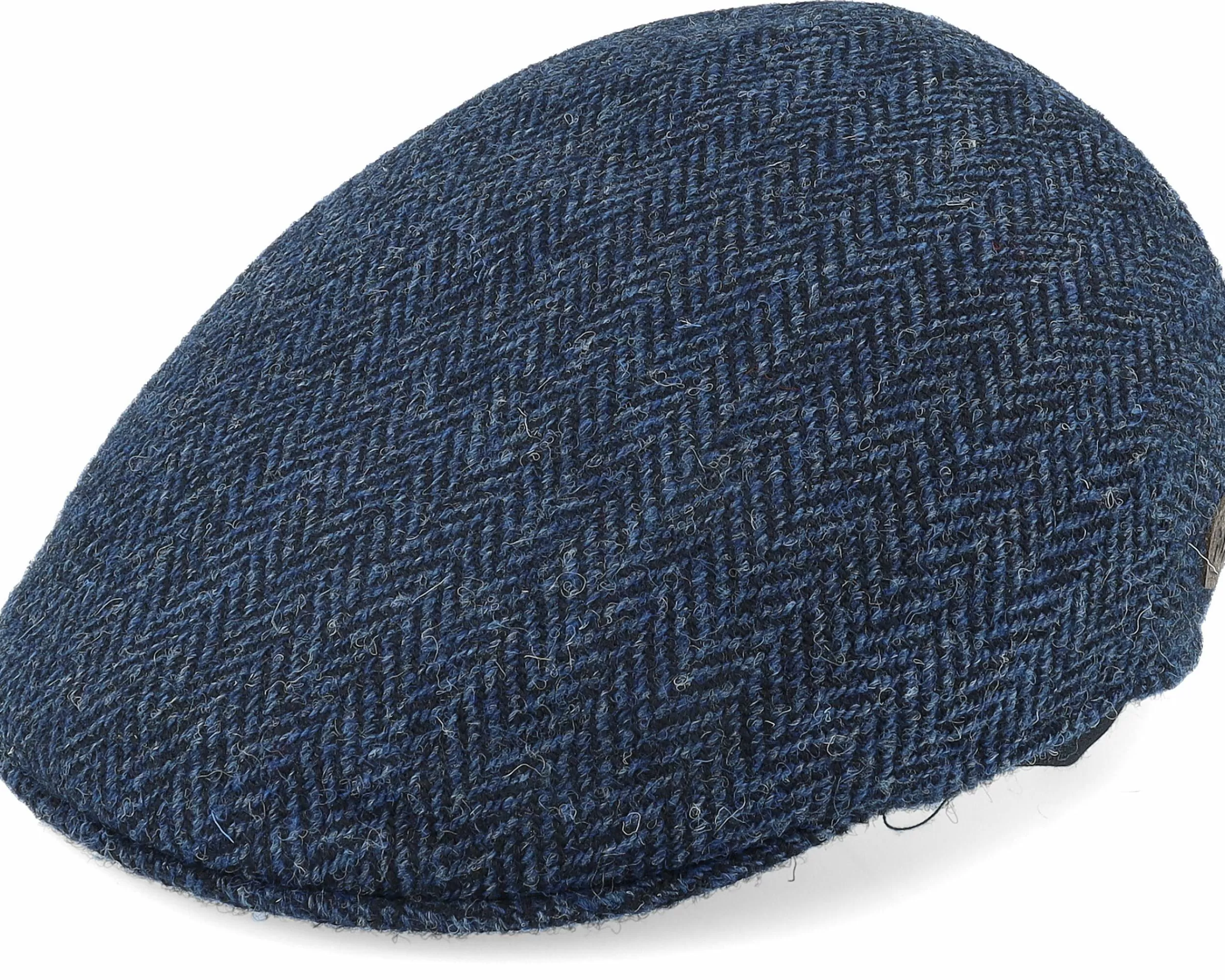 MJM Hats Country Harris Tweed Blue Hr Flat Cap - -Unisex Flat Caps