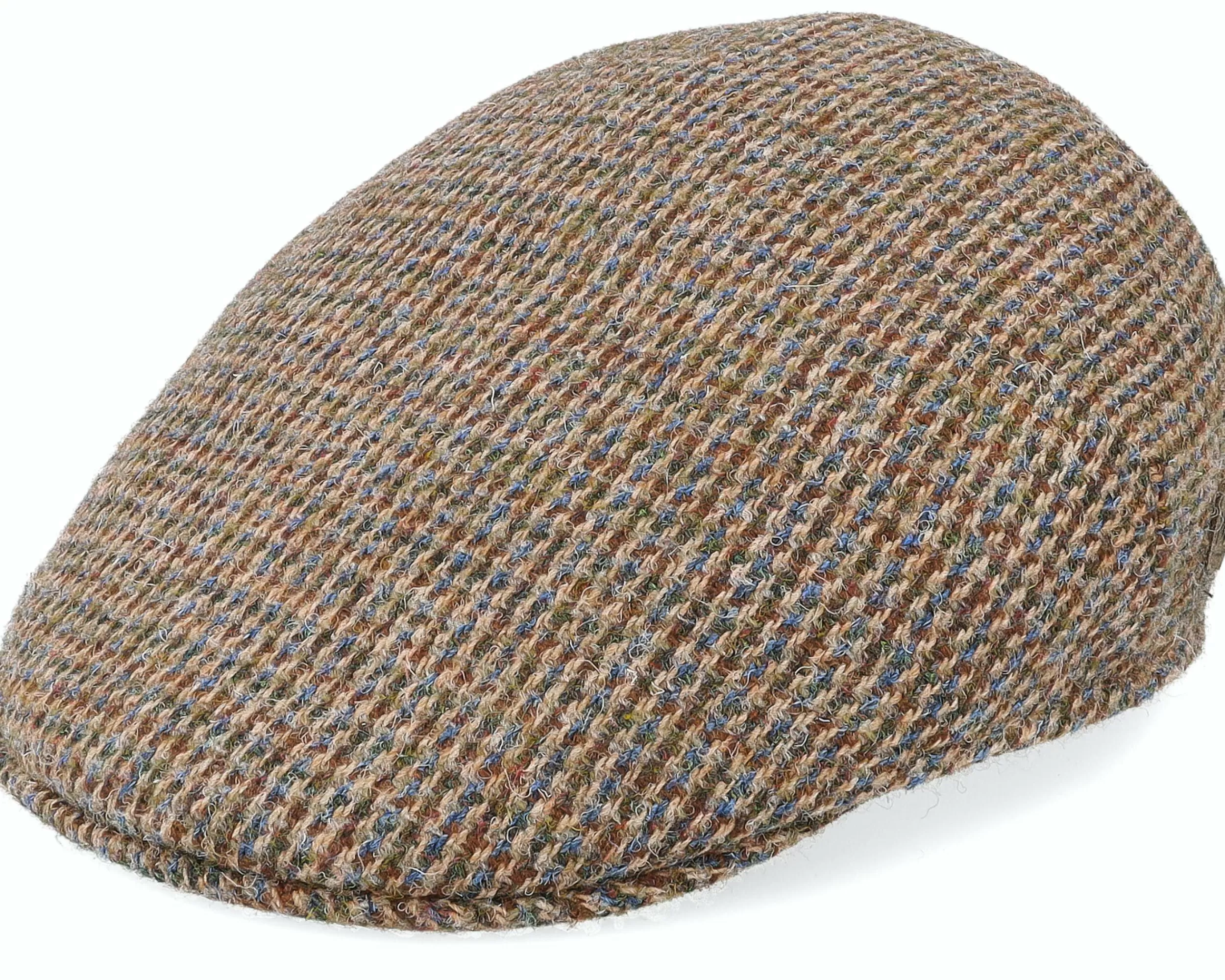 MJM Hats Country Harris Tweed Brown Flat Cap - -Unisex Flat Caps