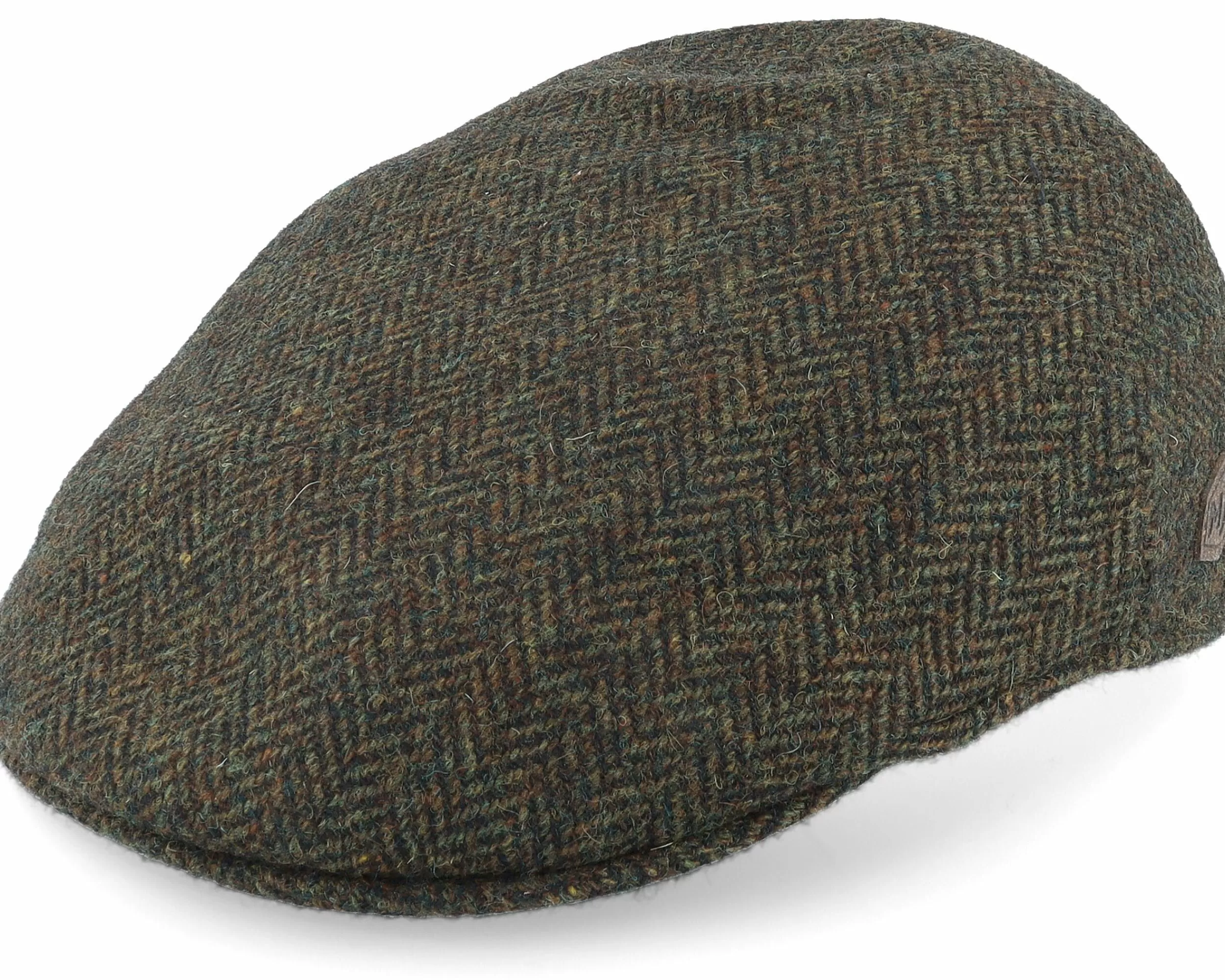 MJM Hats Country Virgin Wool Dark Green Hr Flatcap - -Unisex Flat Caps