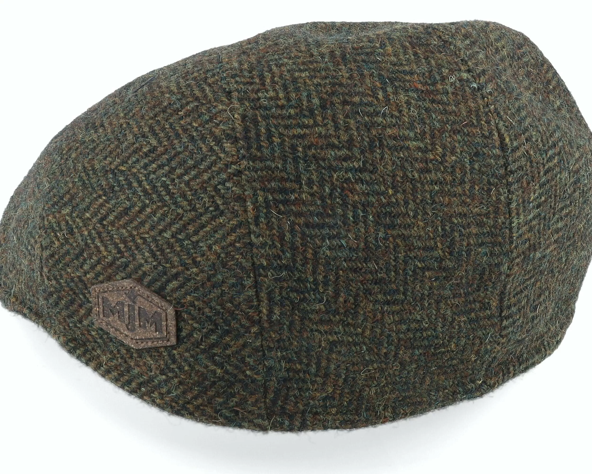 MJM Hats Country Virgin Wool Dark Green Hr Flatcap - -Unisex Flat Caps