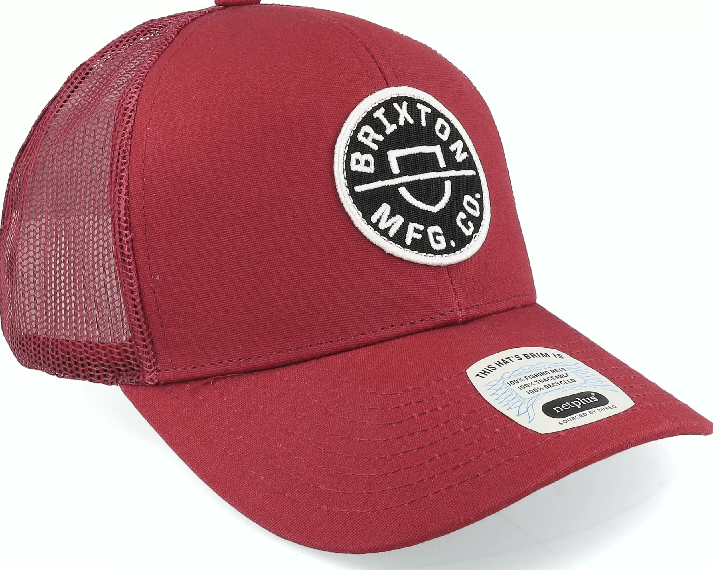 Brixton Crest X Burgundy/Burgundy Trucker - -Unisex Trucker