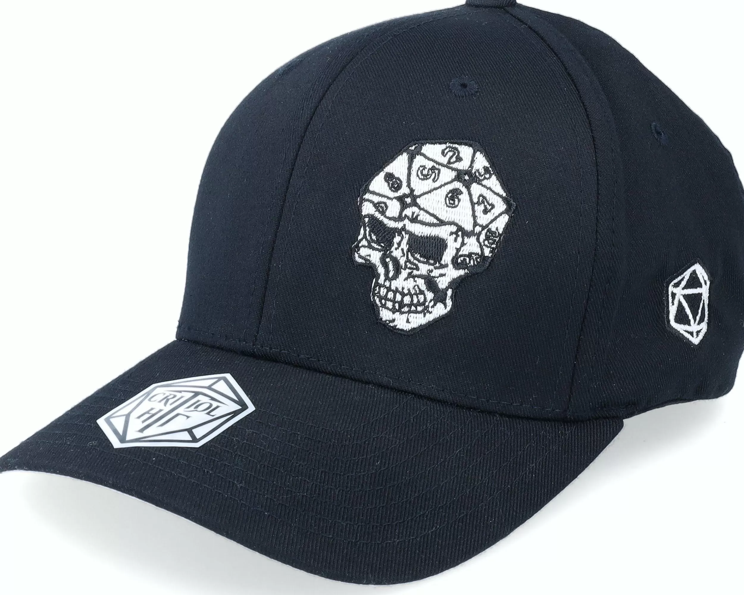 Critiql Hit D20 Skull Dice Black - Flexfit-Unisex Flexfit