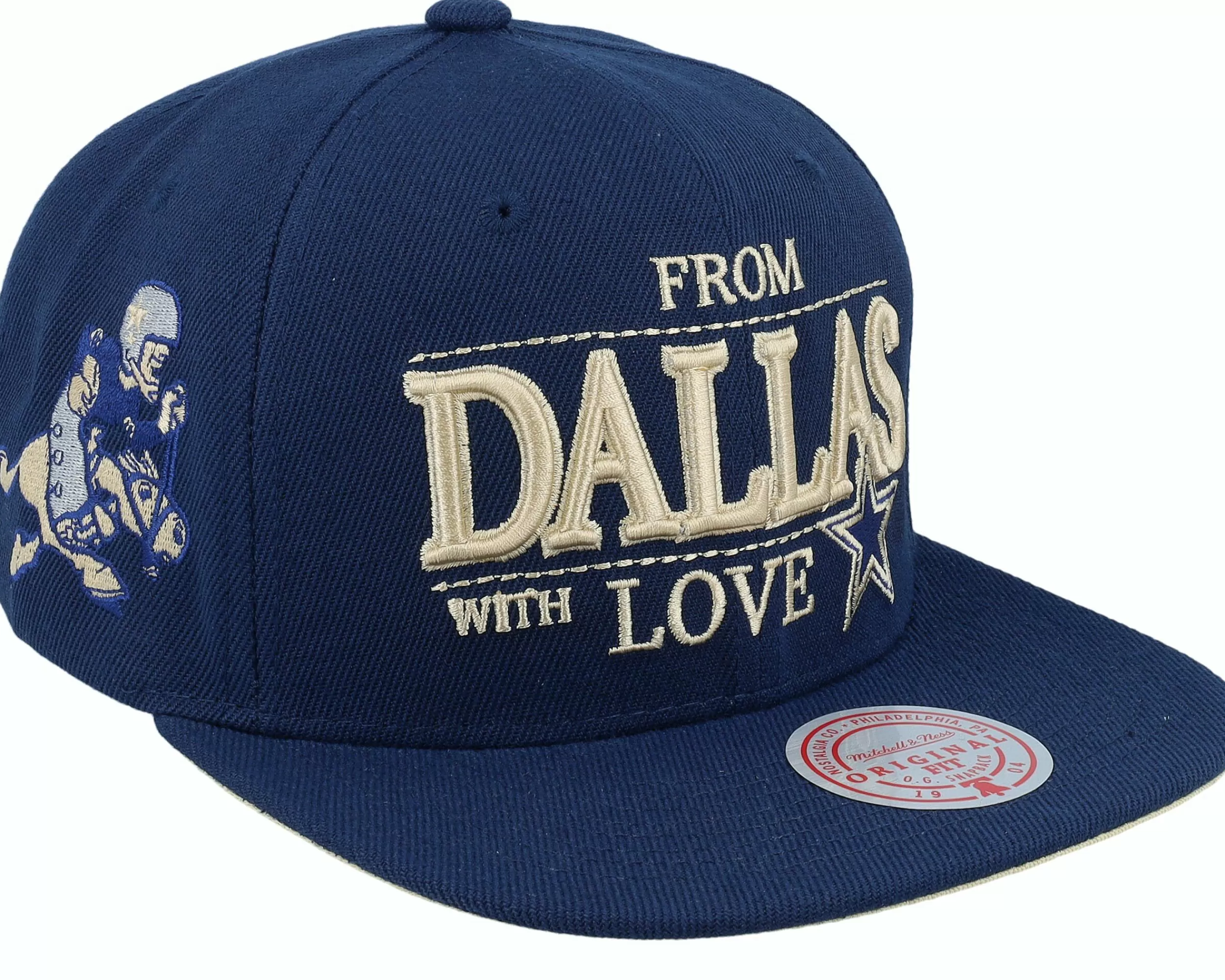 Mitchell & Ness Dallas Cowboys With Love Blue Snapback - -Unisex Snapback