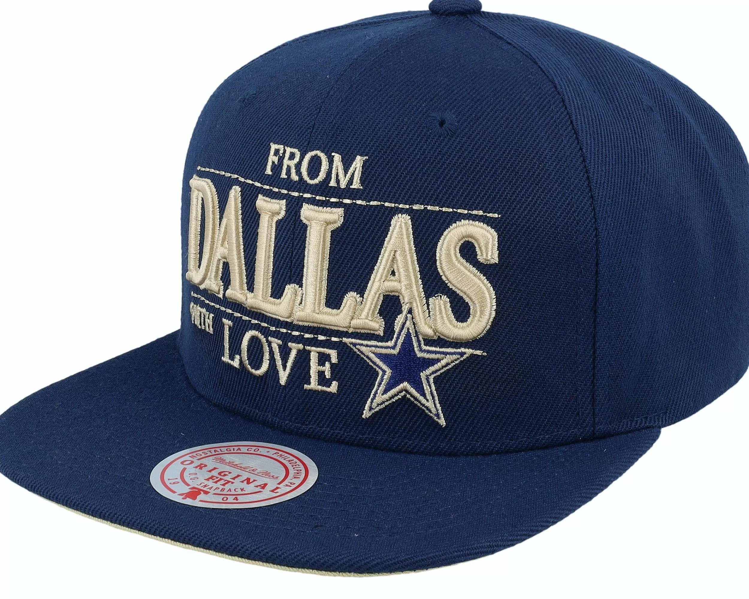 Mitchell & Ness Dallas Cowboys With Love Blue Snapback - -Unisex Snapback