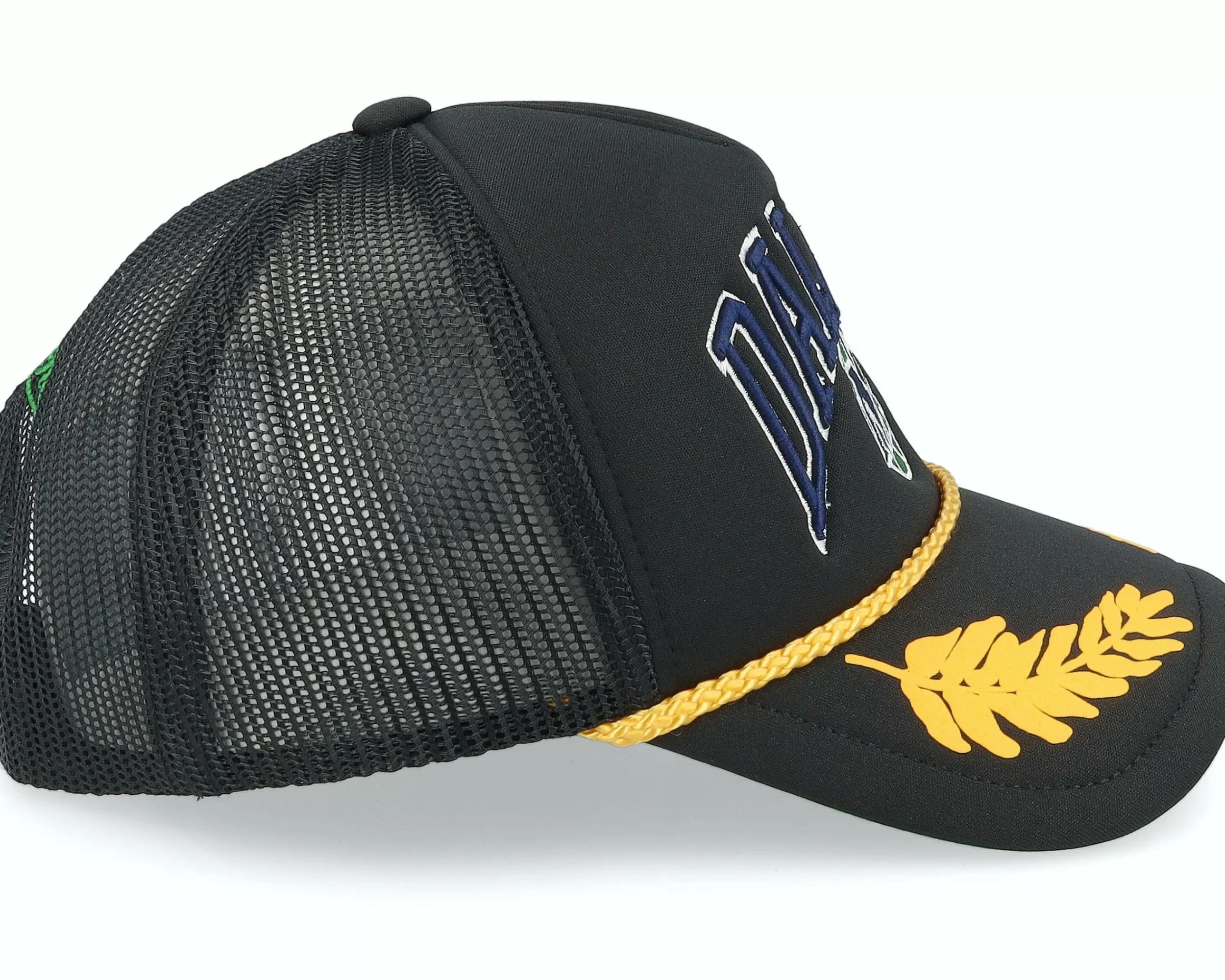 Mitchell & Ness Dallas Mavericks Gold Leaf Vintage Trucker - -Unisex Trucker