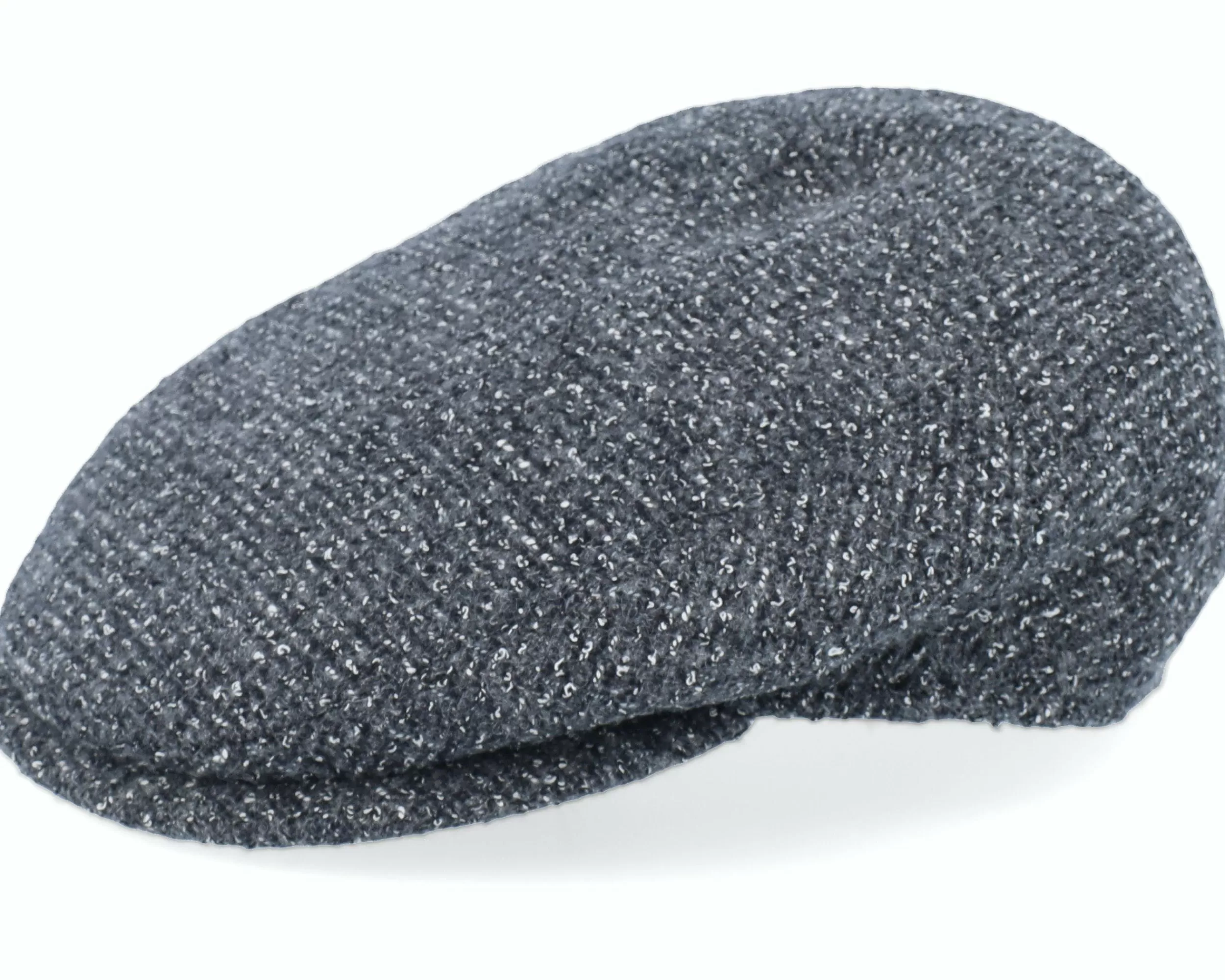 Borsalino Dark Gray Textured Flat Cap - -Unisex Flat Caps